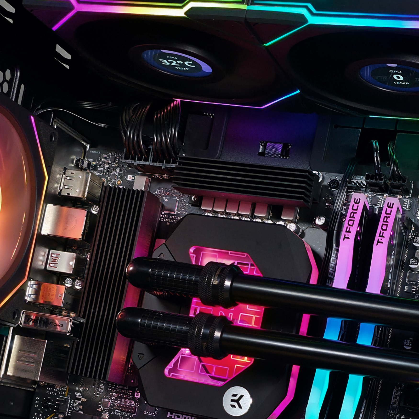 Atom Ultimate - Gaming & Creator Powerhouse | Custom Hard Line Water-Cooled PC | RTX 5080 | Ryzen 7 9800X3D | 64GB DDR5 | 4TB NVMe