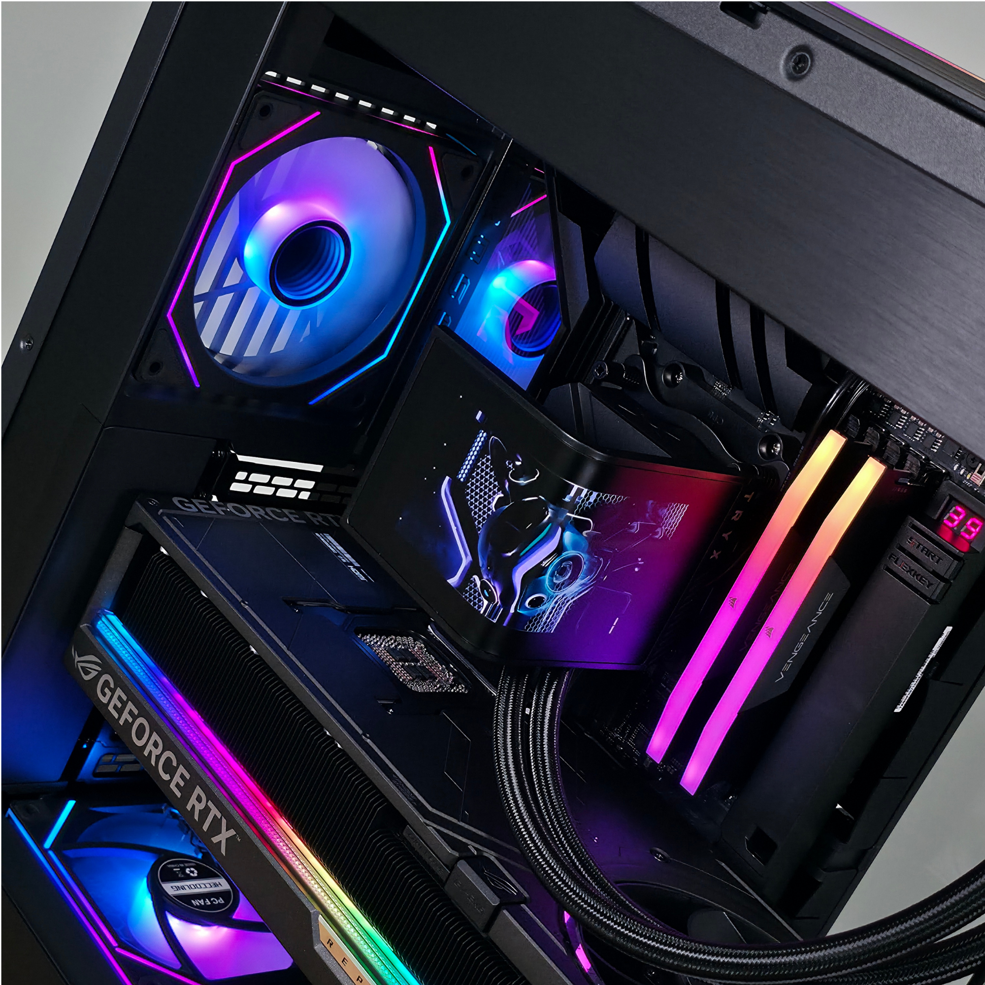 Bespoke Builds Flagship Gaming PC – AMD Ryzen 9 9950X3D 16-Core, NVIDIA GeForce RTX 5090 32GB BTF Edition OC, 96GB Corsair Vengeance DDR5, 4TB Gen5 NVMe SSD, ROG Crosshair X870E Hero – Prebuilt Gaming Desktop Computer