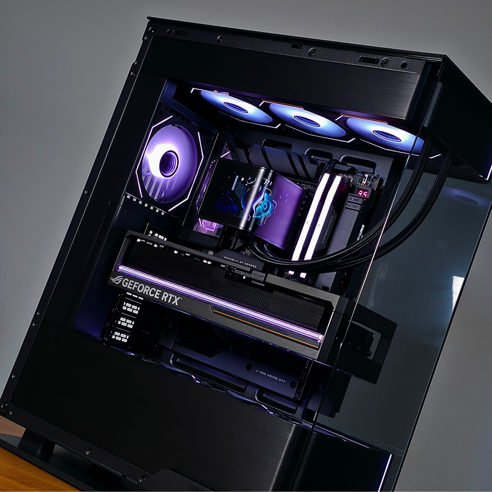 Bespoke Builds Flagship Gaming PC – AMD Ryzen 9 9950X3D 16-Core, NVIDIA GeForce RTX 5090 32GB BTF Edition OC, 96GB Corsair Vengeance DDR5, 4TB Gen5 NVMe SSD, ROG Crosshair X870E Hero – Prebuilt Gaming Desktop Computer