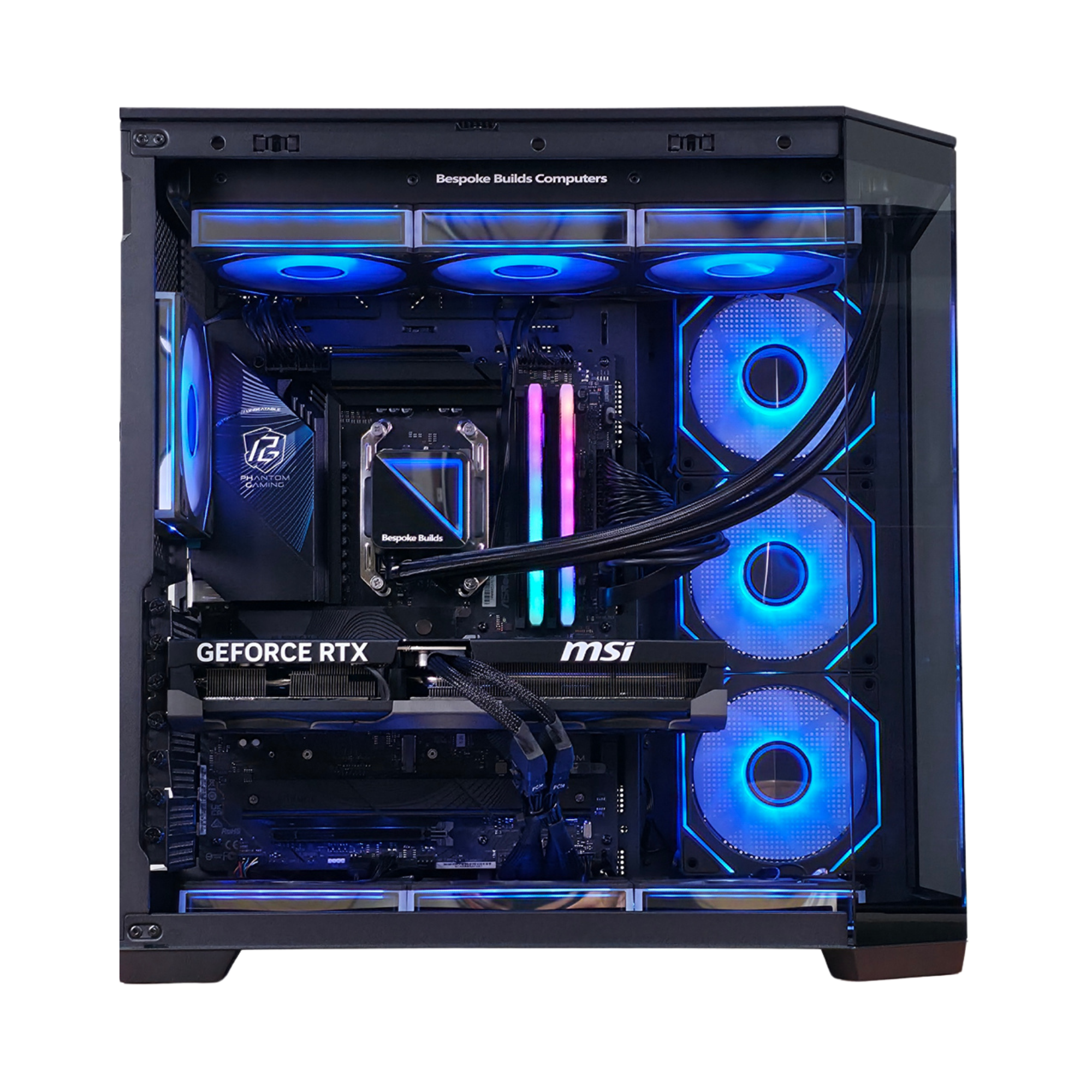 PRISM Bespoke Builds Gaming PC – AMD Ryzen 5 9600X 6-Core 5.4GHz, NVIDIA GeForce RTX 5060 Ti 16GB, 16GB DDR5 RAM, 1TB NVMe SSD, 360mm Liquid Cooler, 10x RGB Fans, WiFi & Bluetooth, Windows 11 Pro, FREE Keyboard & Mouse, Prebuilt Gaming Desktop Computer