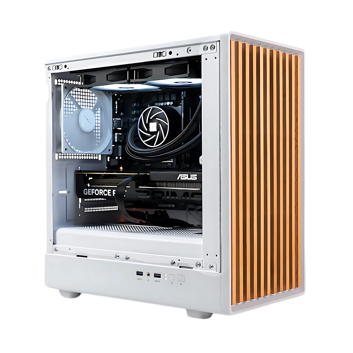 Bespoke Whitewood PC - Intel Core Ultra 7 265KF - RTX 5070Ti - 32GB DDR5 - 2TB SSD - 1250W Power Supply - VR & AI Ready