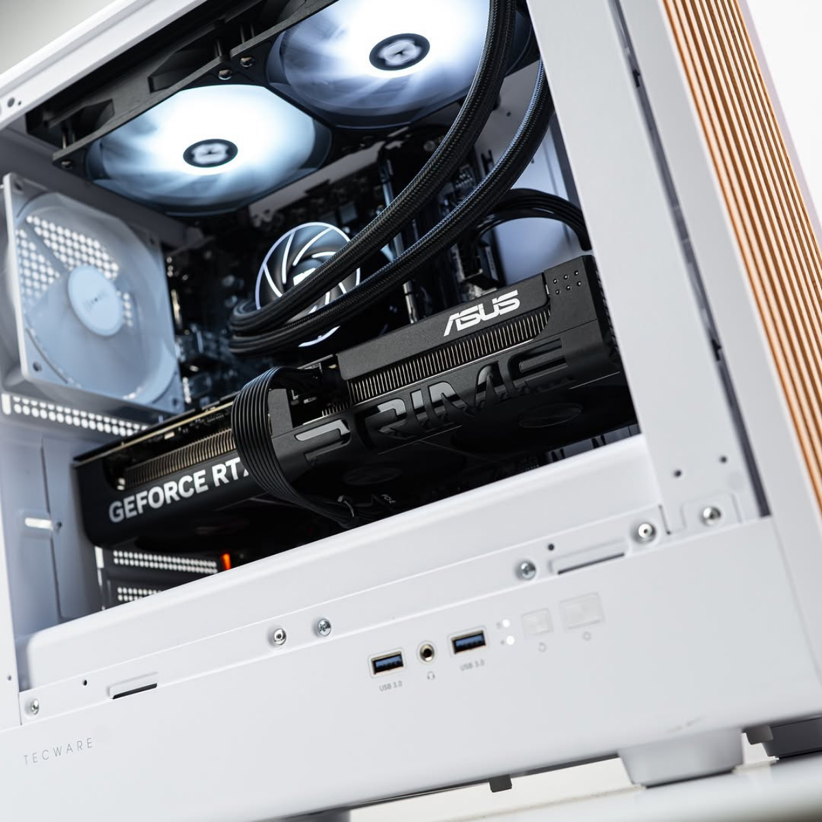 Bespoke Whitewood PC - Intel Core Ultra 7 265KF - RTX 5070Ti - 32GB DDR5 - 2TB SSD - 1250W Power Supply - VR & AI Ready