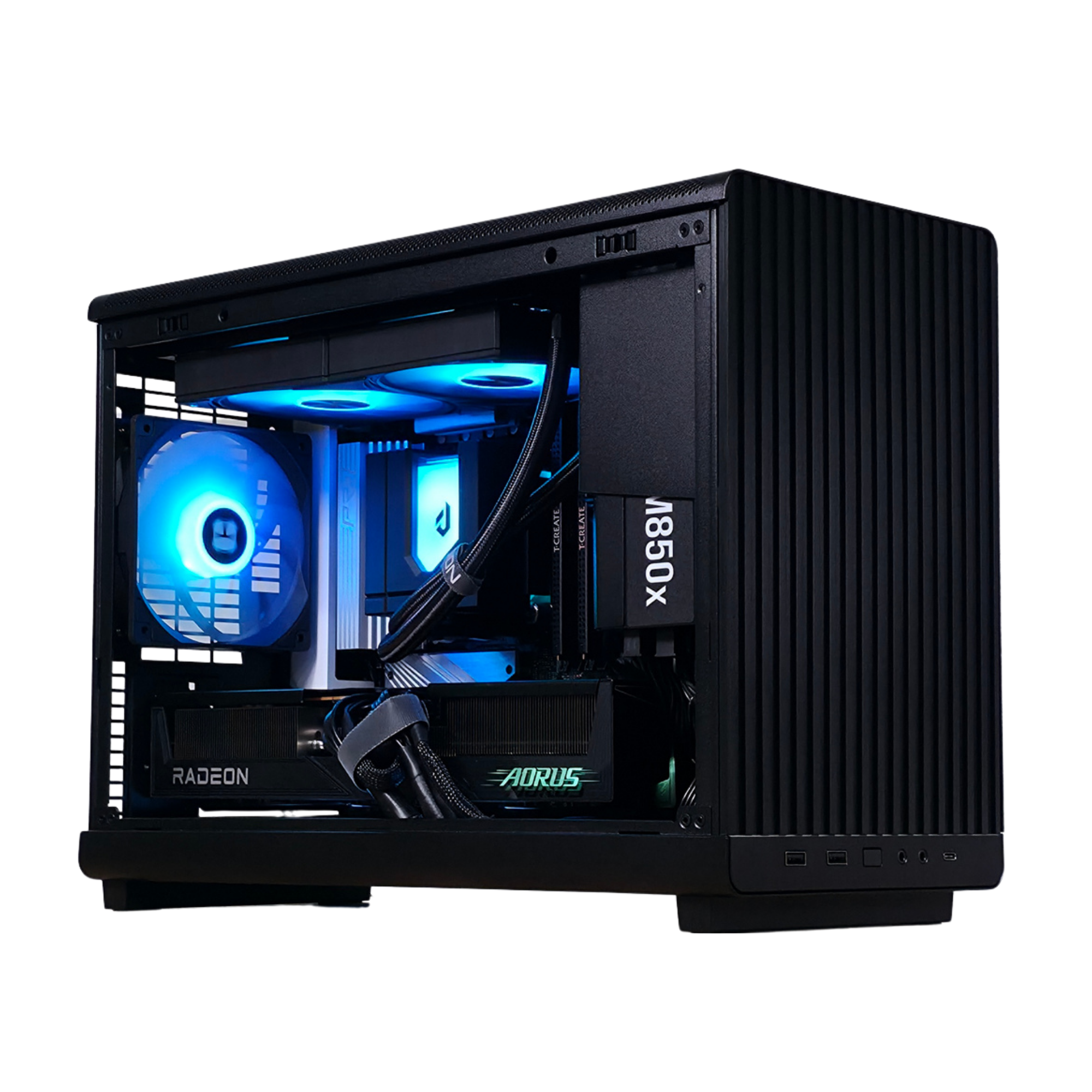 CUBE Compact Gaming PC – AMD Ryzen 7 7800X3D 8-Core, AMD Radeon RX 9070 XT 16GB, 32GB DDR5 RAM, 2TB SSD, Lian Li A3 Case, 240mm Liquid Cooler, Windows 11 Pro, SteamOS Option Available – Steam Machine Alternative Small Form Factor Desktop