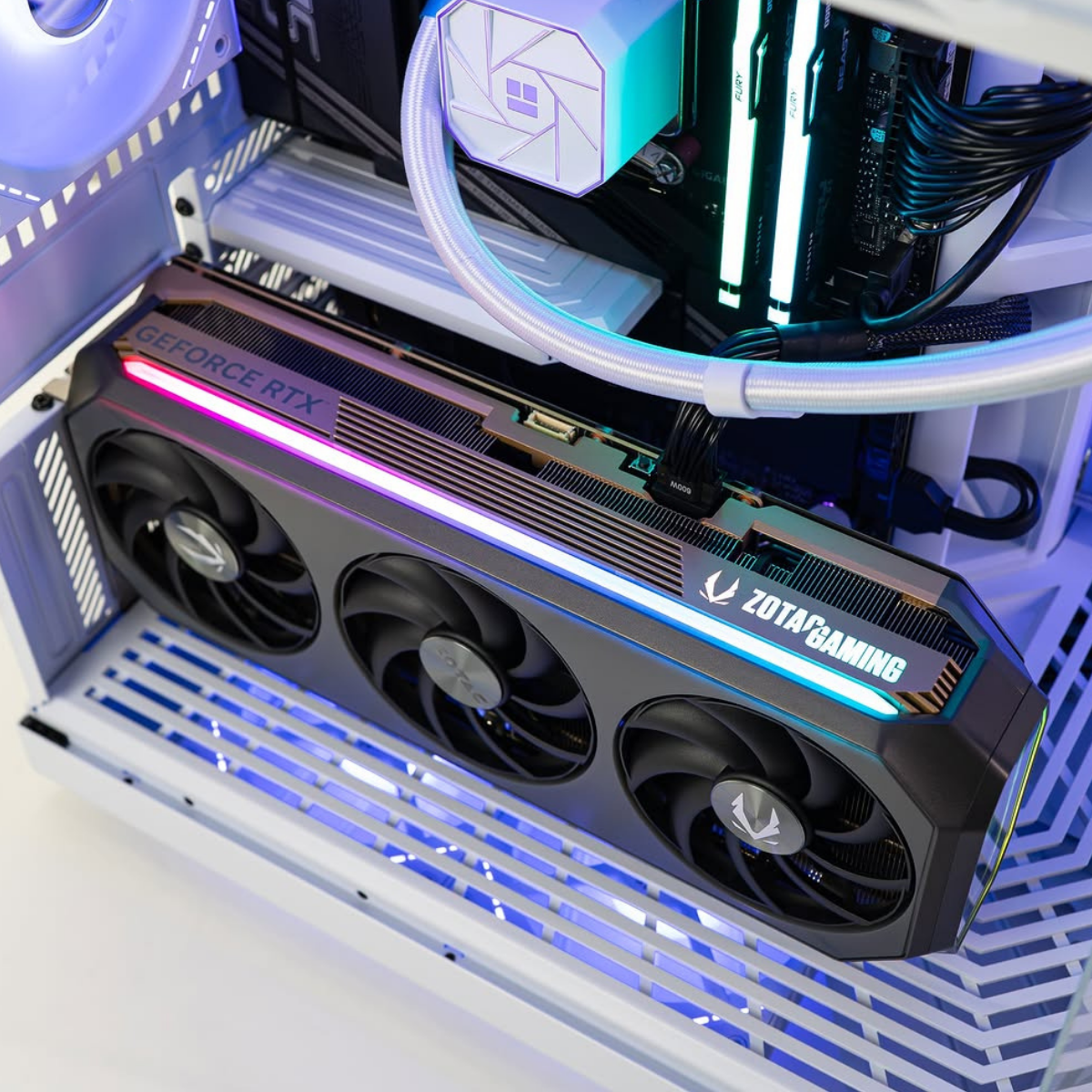 Bespoke Snow White PC - Ryzen 7 7800X3D - RTX 5070 - 32GB DDR5 - 1TB SSD - 1250W Power Supply - VR Ready