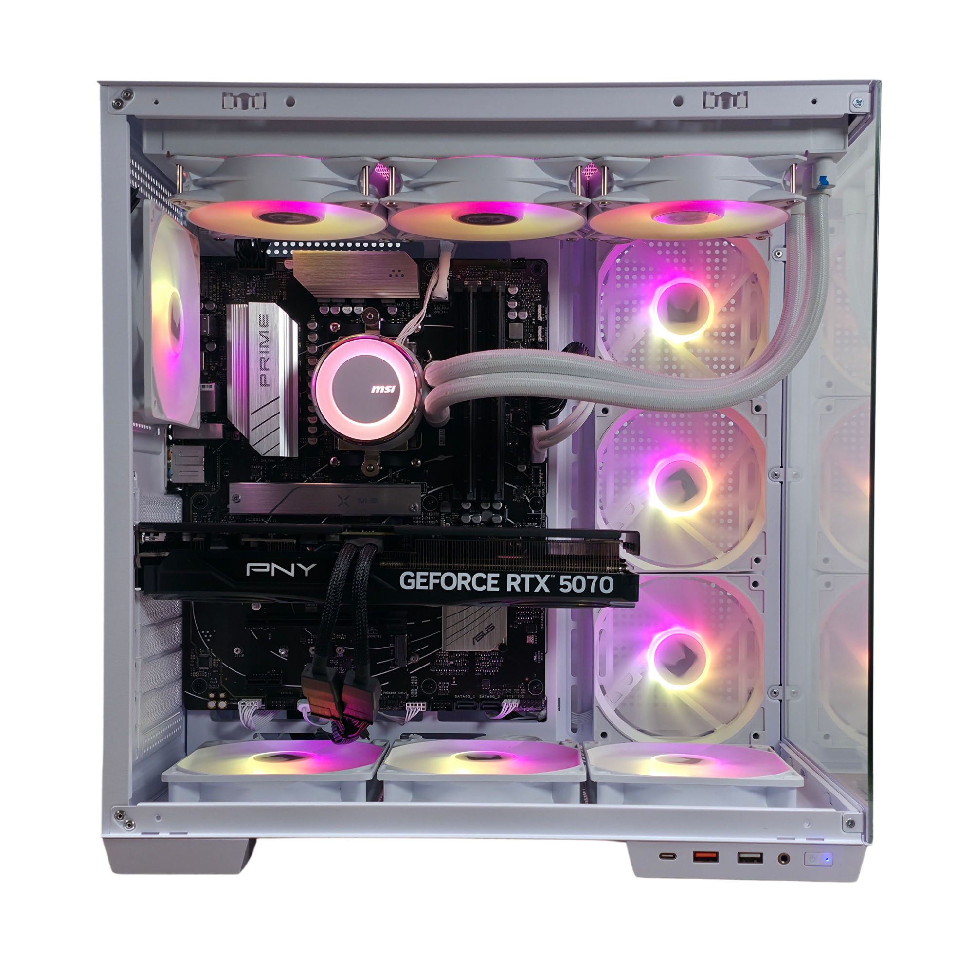 Bespoke Snow Gaming PC - Ryzen 7 7700X - RTX 5070 - 32GB DDR5 - 2TB SSD - VR Ready Gaming Desktop PC