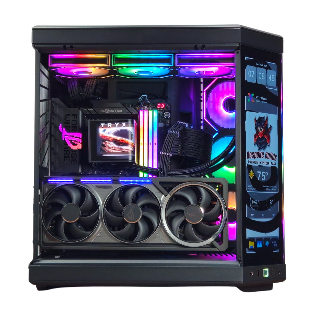 Bespoke Infinite Gaming PC - AMD Ryzen 7 9800X3D - RTX 5080 - 32GB DDR5 - 2TB SSD - Hyte Y70 Touch Infinite - TRYX LCD Cooler - Windows 11 Pro - Ai & VR Ready