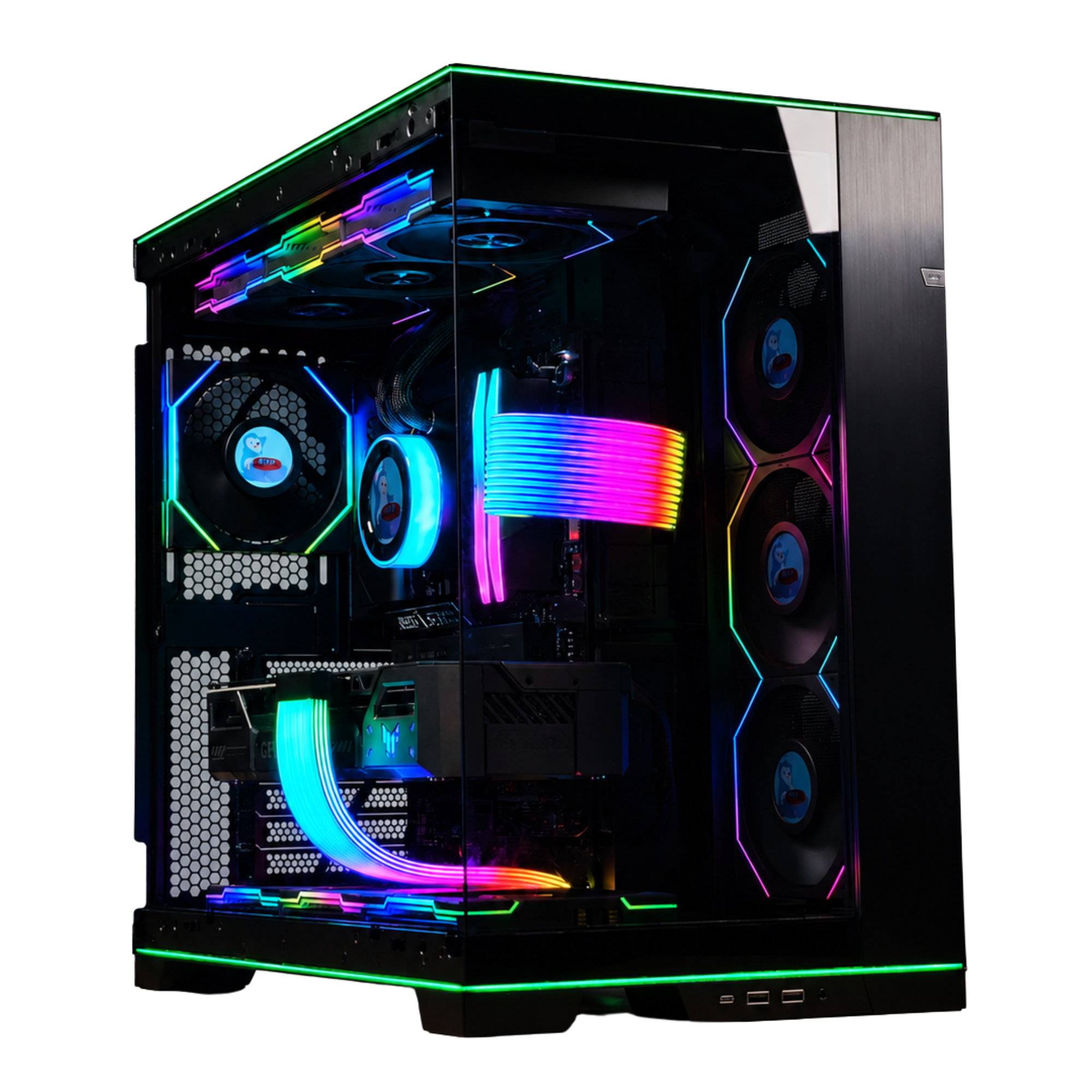 MONARCH Bespoke Builds Gaming PC – AMD Ryzen 7 9800X3D 8-Core 5.2GHz, NVIDIA GeForce RTX 5080 16GB GDDR7, 32GB DDR5 6000MHz, 1TB NVMe SSD, ASUS ROG X870E, Lian Li O11D EVO, Hydroshift LCD Cooler, 1200W Lian Li PSU, Windows 11 Pro – Prebuilt Gaming Desktop