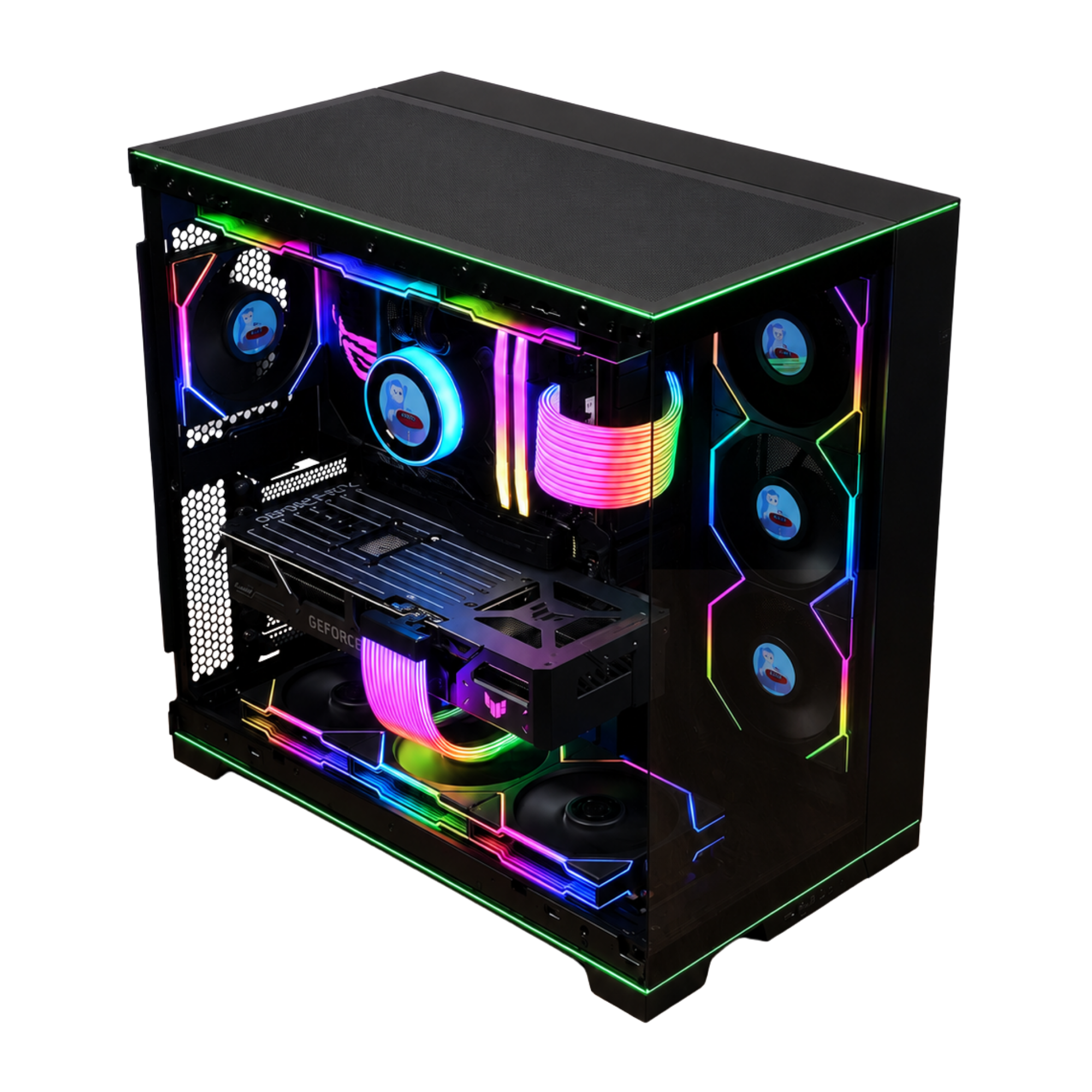 MONARCH Bespoke Builds Gaming PC – AMD Ryzen 7 9800X3D 8-Core 5.2GHz, NVIDIA GeForce RTX 5080 16GB GDDR7, 32GB DDR5 6000MHz, 1TB NVMe SSD, ASUS ROG X870E, Lian Li O11D EVO, Hydroshift LCD Cooler, 1200W Lian Li PSU, Windows 11 Pro – Prebuilt Gaming Desktop