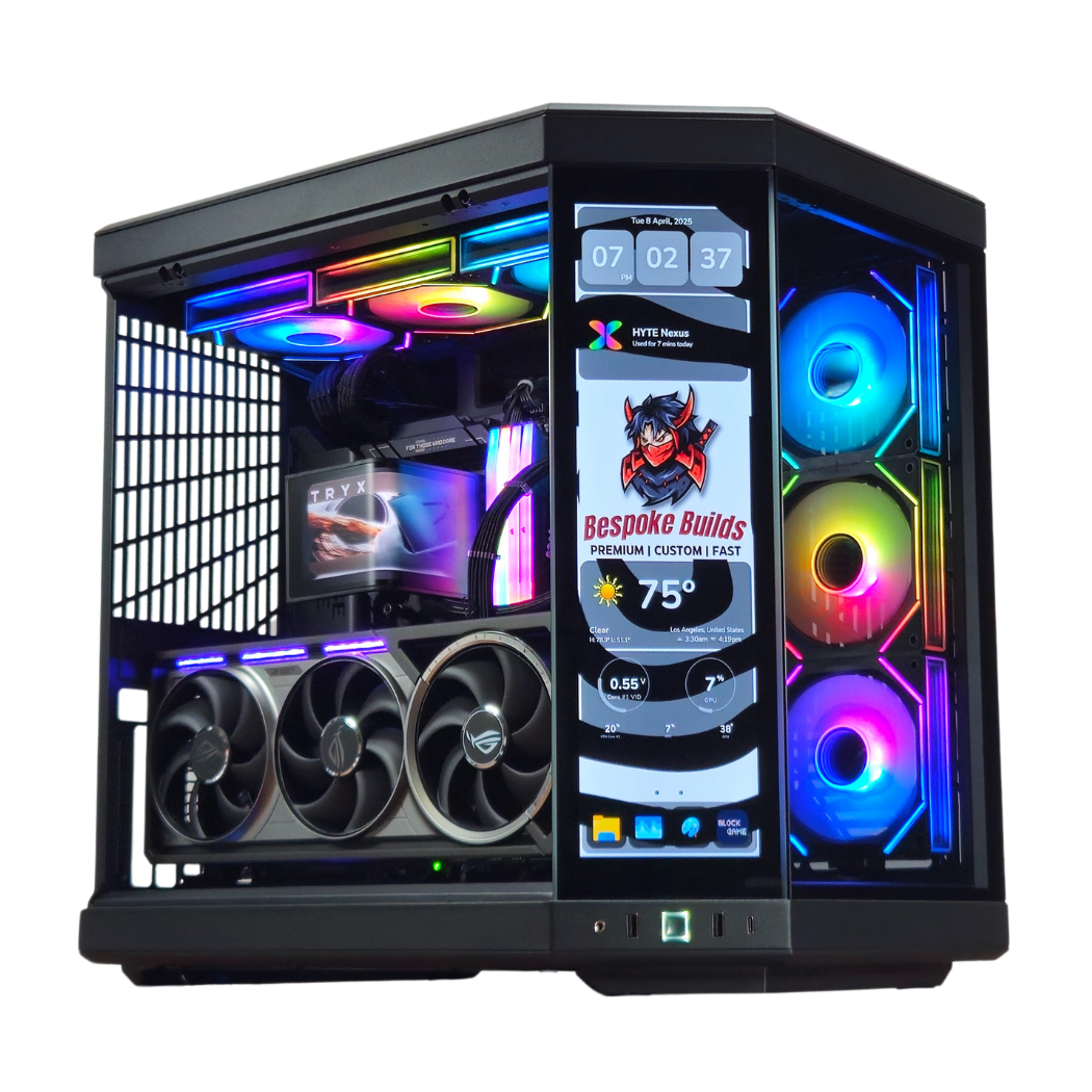 Bespoke Infinite Gaming PC - AMD Ryzen 7 9800X3D - RTX 5080 - 32GB DDR5 - 2TB SSD - Hyte Y70 Touch Infinite - TRYX LCD Cooler - Windows 11 Pro - Ai & VR Ready