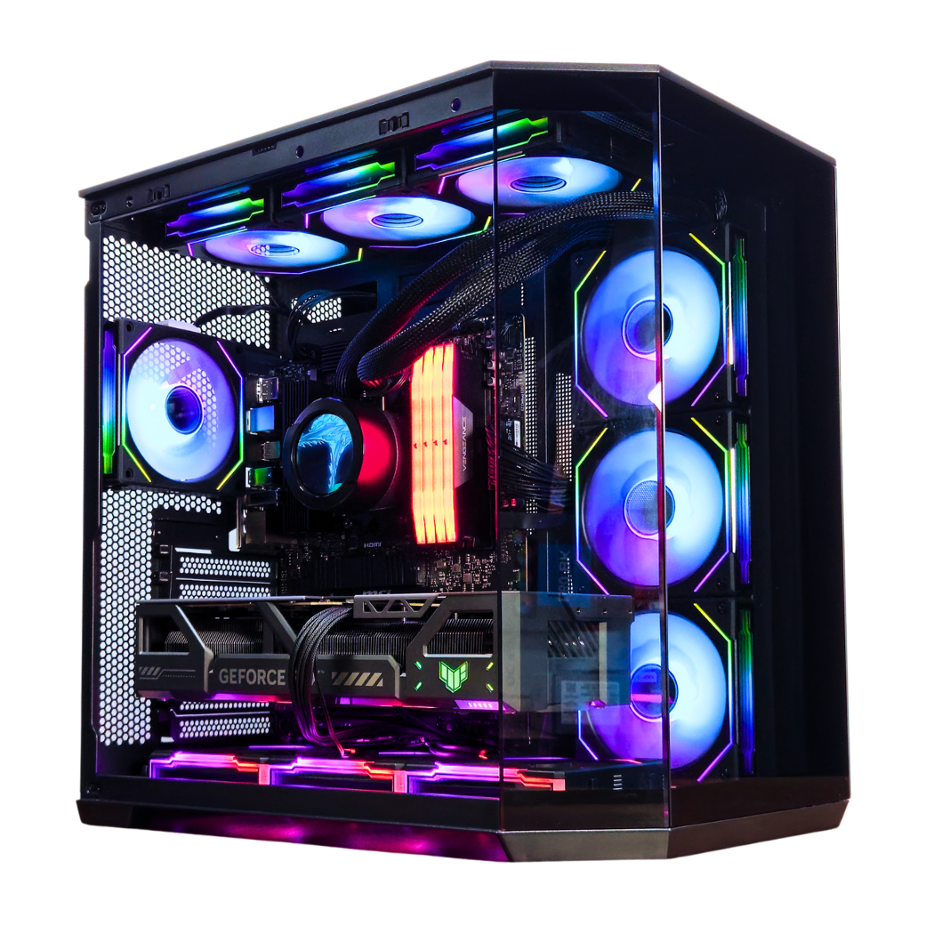 Gaming PC - Ryzen 7 9800X3D - RTX 5080 - 64GB DDR5 RAM - 2TB SSD - 1200W Power Supply - Windows 11 Pro - AI & VR Ready
