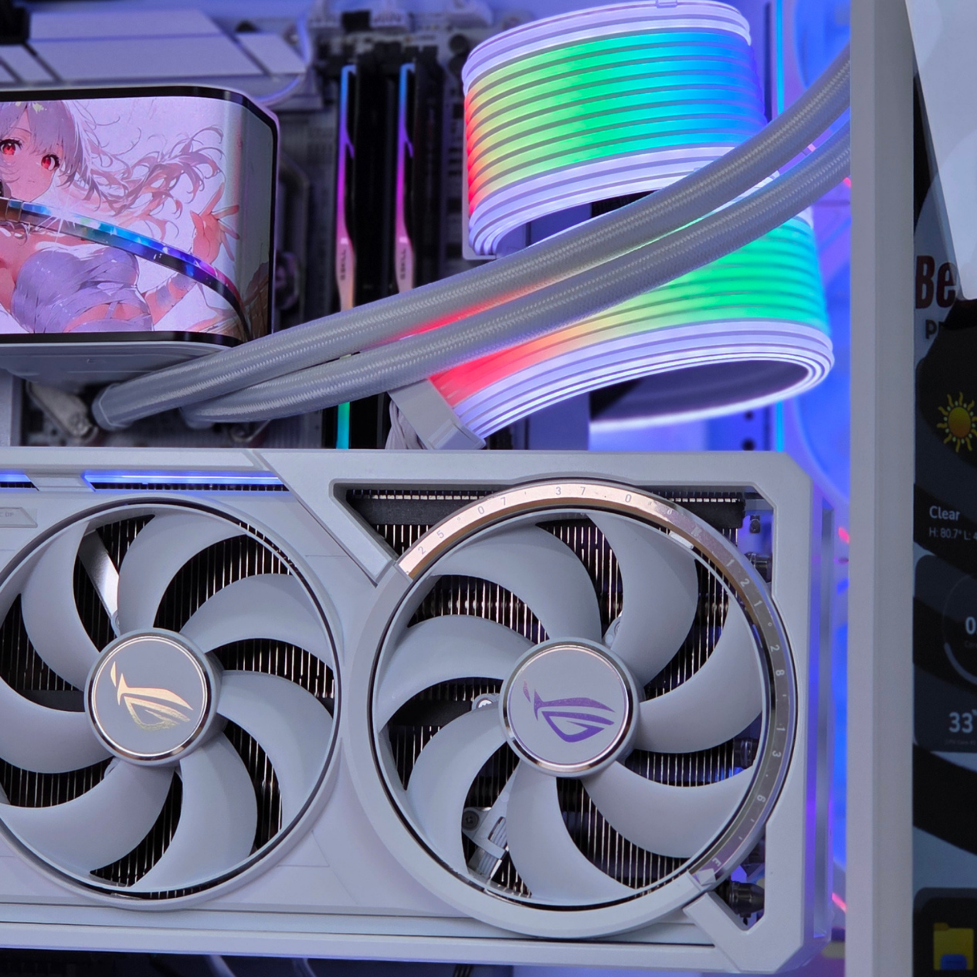 Bespoke Builds INFINITE Series White Edition – AMD Ryzen 7 9800X3D 8-Core 5.2GHz, NVIDIA GeForce RTX 5080 16GB GDDR7 White, 32GB DDR5 RAM, 2TB NVMe SSD, HYTE Y70 Touch Infinite White, LCD Cooler, Windows 11 Pro – Prebuilt Gaming Desktop Computer