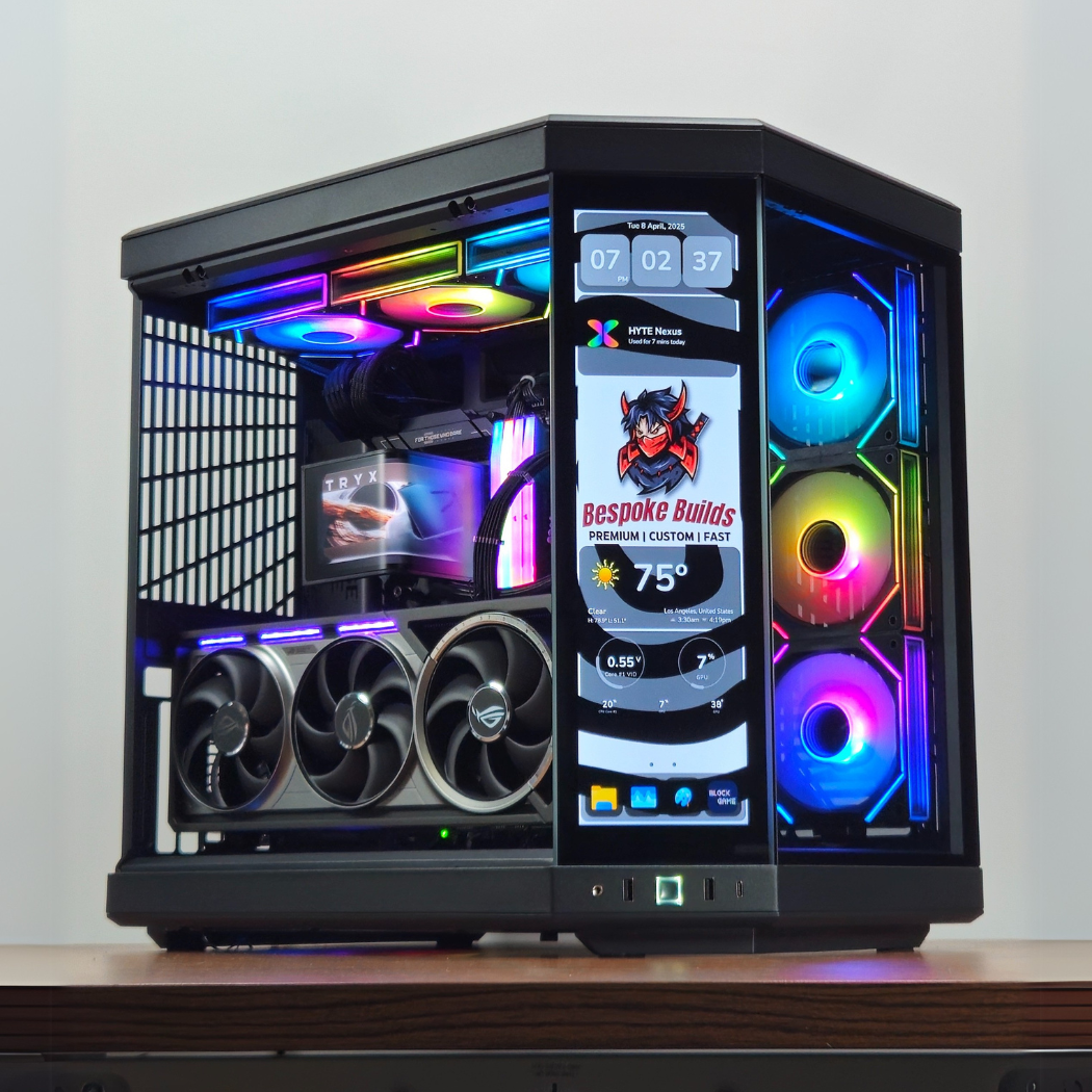 Bespoke Infinite Gaming PC - AMD Ryzen 7 9800X3D - RTX 5080 - 32GB DDR5 - 2TB SSD - Hyte Y70 Touch Infinite - TRYX LCD Cooler - Windows 11 Pro - Ai & VR Ready