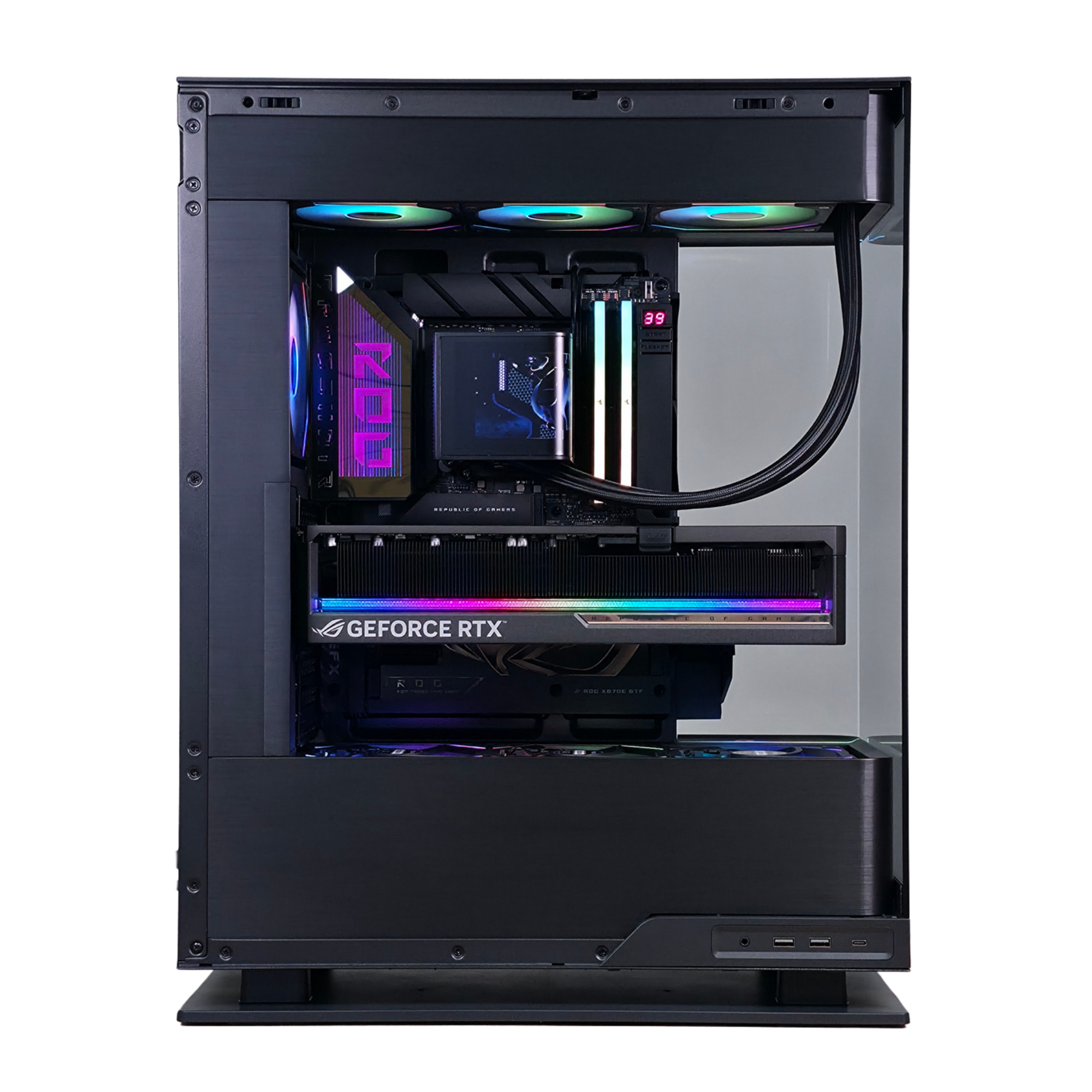 Bespoke Builds Flagship Gaming PC – AMD Ryzen 9 9950X3D 16-Core, NVIDIA GeForce RTX 5090 32GB BTF Edition OC, 96GB Corsair Vengeance DDR5, 4TB Gen5 NVMe SSD, ROG Crosshair X870E Hero – Prebuilt Gaming Desktop Computer