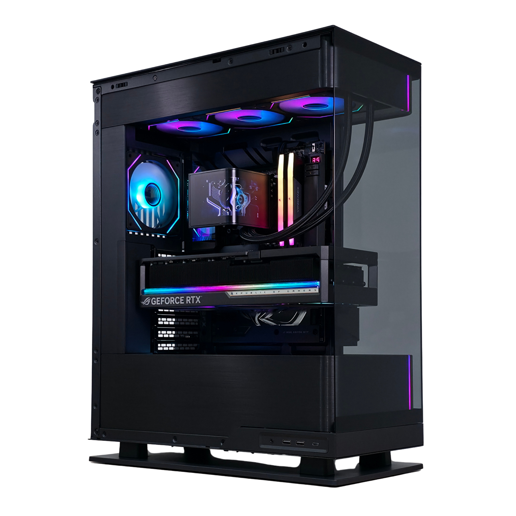 Bespoke Builds Flagship Gaming PC – AMD Ryzen 9 9950X3D 16-Core, NVIDIA GeForce RTX 5090 32GB BTF Edition OC, 96GB Corsair Vengeance DDR5, 4TB Gen5 NVMe SSD, ROG Crosshair X870E Hero – Prebuilt Gaming Desktop Computer