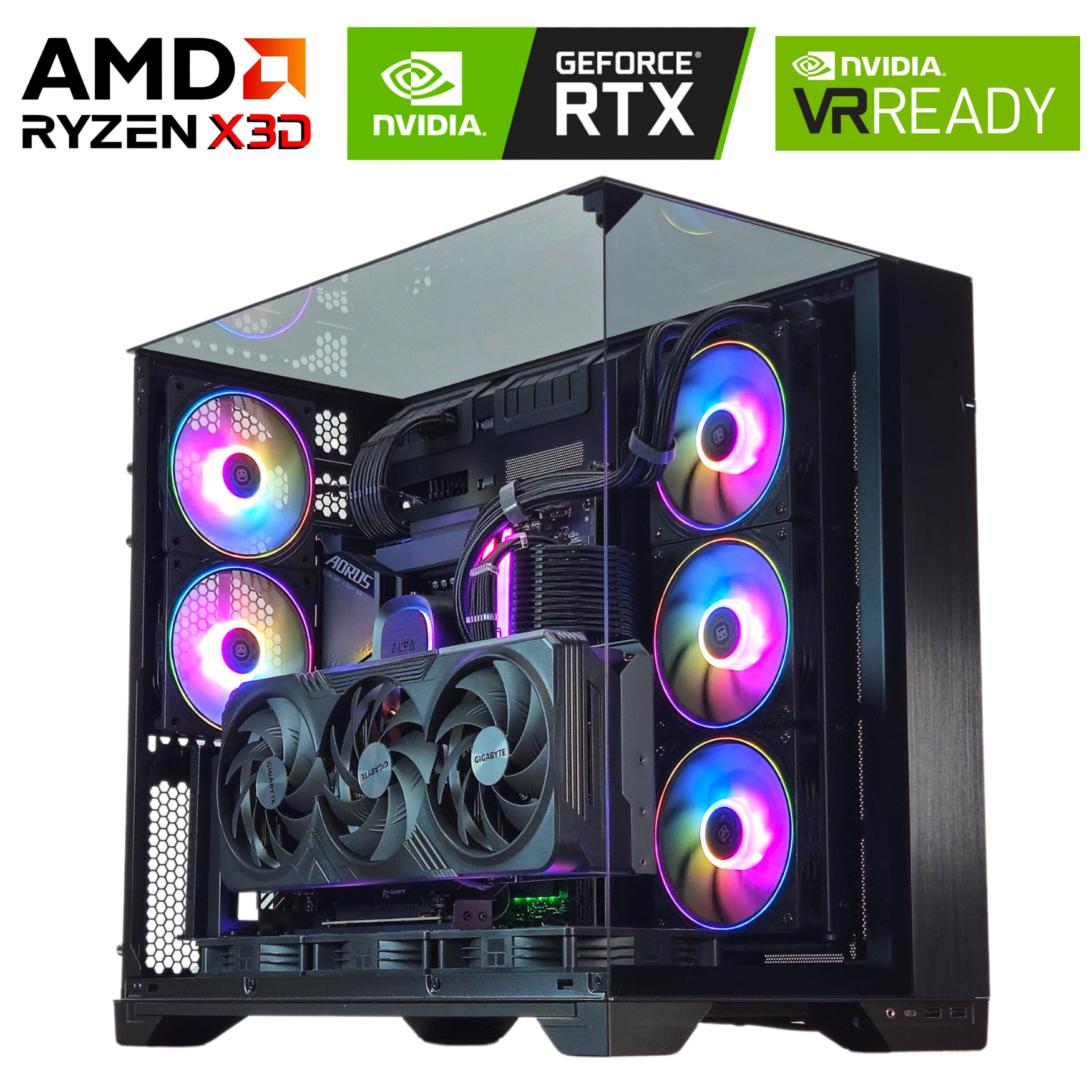 ULTRA Dark Knight V4 - AMD Ryzen 7 9800X3D - RTX 5090 32GB - 96GB DDR5 - 4TB SSD - 4TB HDD - AI & VR READY - Windows 11 Pro