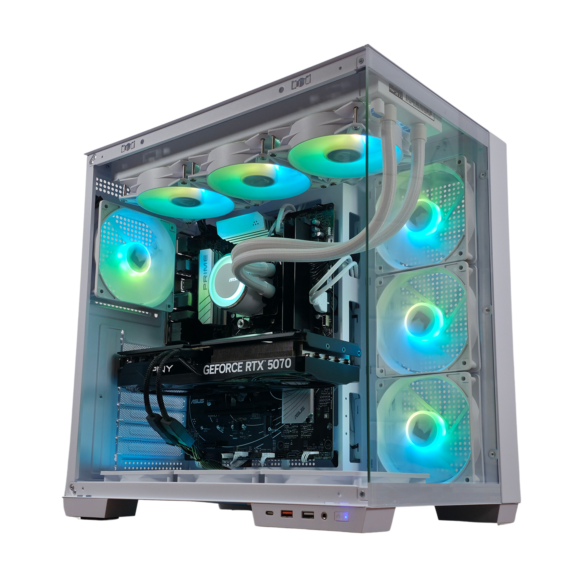 Bespoke Snow Gaming PC - Ryzen 7 7700X - RTX 5070 - 32GB DDR5 - 2TB SSD - VR Ready Gaming Desktop PC