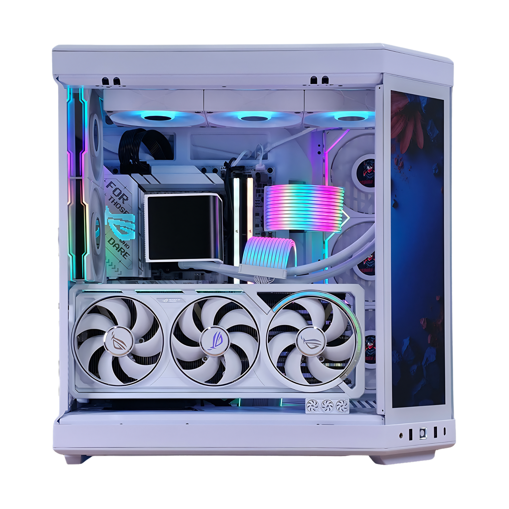 Bespoke Builds INFINITE Series White Edition – AMD Ryzen 7 9800X3D 8-Core 5.2GHz, NVIDIA GeForce RTX 5080 16GB GDDR7 White, 32GB DDR5 RAM, 2TB NVMe SSD, HYTE Y70 Touch Infinite White, LCD Cooler, Windows 11 Pro – Prebuilt Gaming Desktop Computer