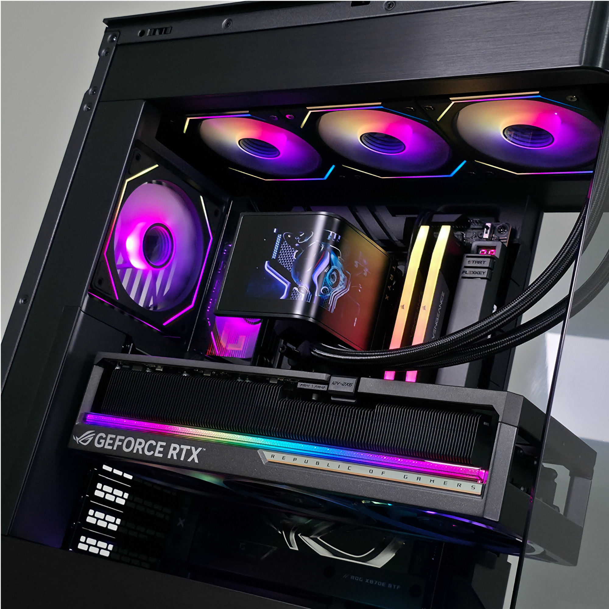 Bespoke Builds Flagship Gaming PC – AMD Ryzen 9 9950X3D 16-Core, NVIDIA GeForce RTX 5090 32GB BTF Edition OC, 96GB Corsair Vengeance DDR5, 4TB Gen5 NVMe SSD, ROG Crosshair X870E Hero – Prebuilt Gaming Desktop Computer