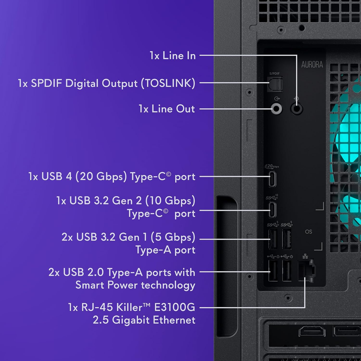 Bespoke Aurora Gaming PC — Intel Core Ultra 7 265F, RTX 5070 12GB, 32GB DDR5, 1TB NVMe SSD, Air  Cooled, 1000W Platinum, WiFi 7, Windows 11 Home