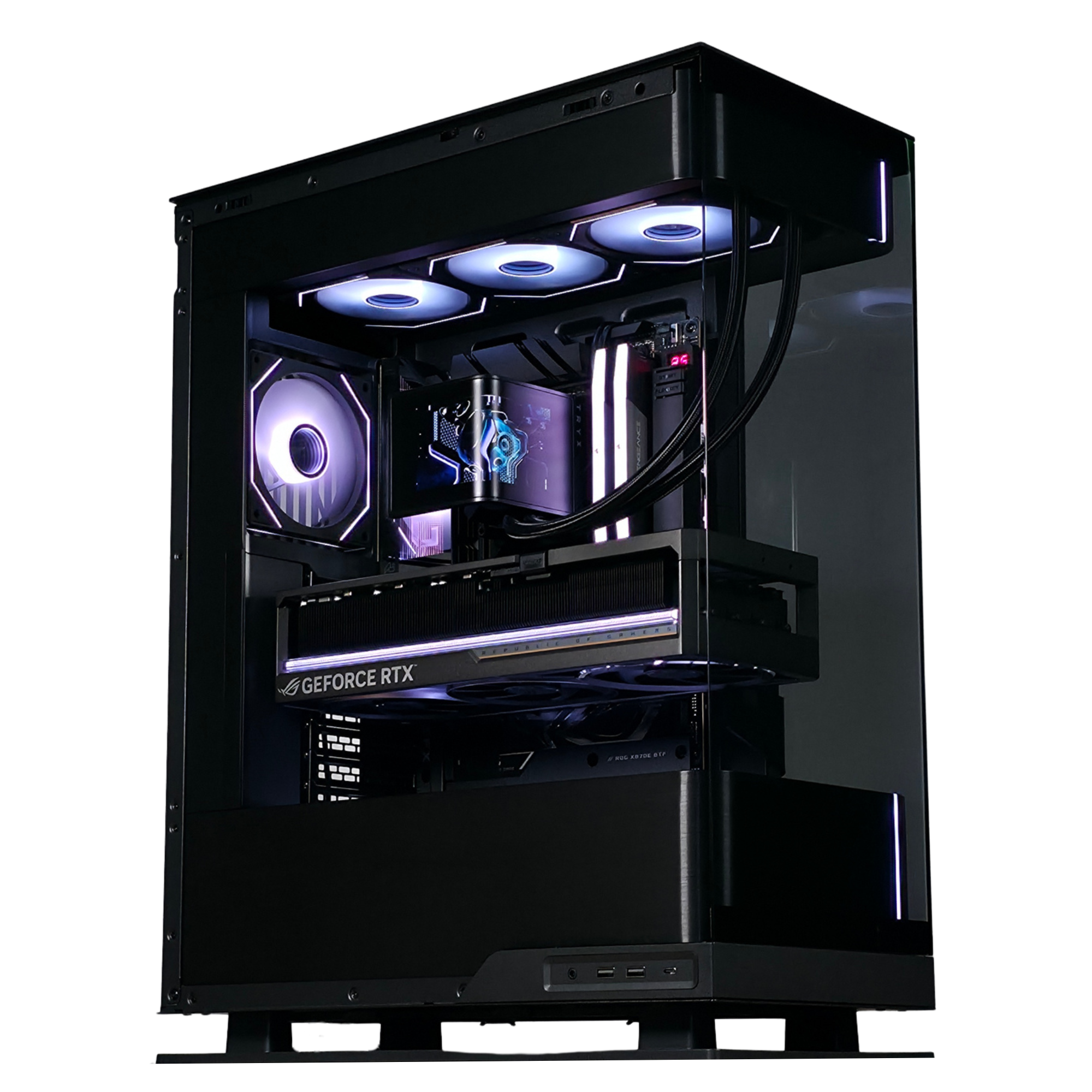 Bespoke Builds Flagship Gaming PC – AMD Ryzen 9 9950X3D 16-Core, NVIDIA GeForce RTX 5090 32GB BTF Edition OC, 96GB Corsair Vengeance DDR5, 4TB Gen5 NVMe SSD, ROG Crosshair X870E Hero – Prebuilt Gaming Desktop Computer