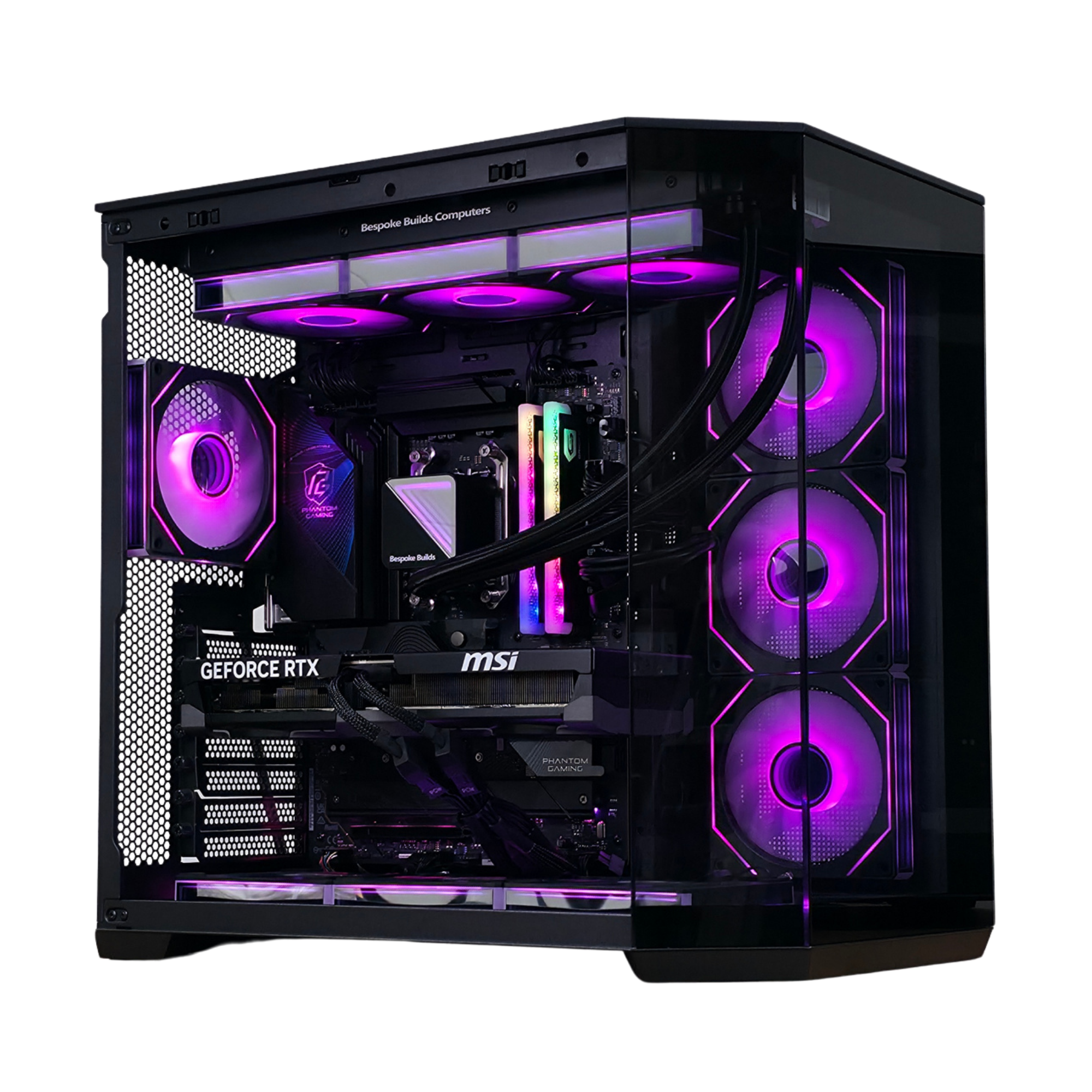 PRISM Bespoke Builds Gaming PC – AMD Ryzen 5 9600X 6-Core 5.4GHz, NVIDIA GeForce RTX 5060 Ti 16GB, 16GB DDR5 RAM, 1TB NVMe SSD, 360mm Liquid Cooler, 10x RGB Fans, WiFi & Bluetooth, Windows 11 Pro, FREE Keyboard & Mouse, Prebuilt Gaming Desktop Computer