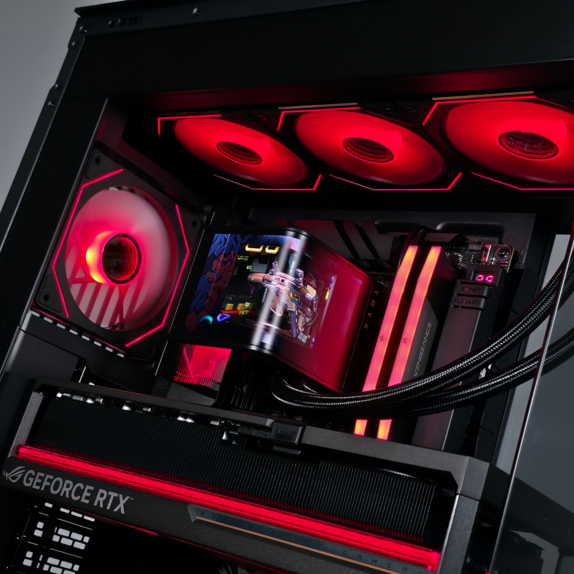 Bespoke Builds Flagship Gaming PC – AMD Ryzen 9 9950X3D 16-Core, NVIDIA GeForce RTX 5090 32GB BTF Edition OC, 96GB Corsair Vengeance DDR5, 4TB Gen5 NVMe SSD, ROG Crosshair X870E Hero – Prebuilt Gaming Desktop Computer