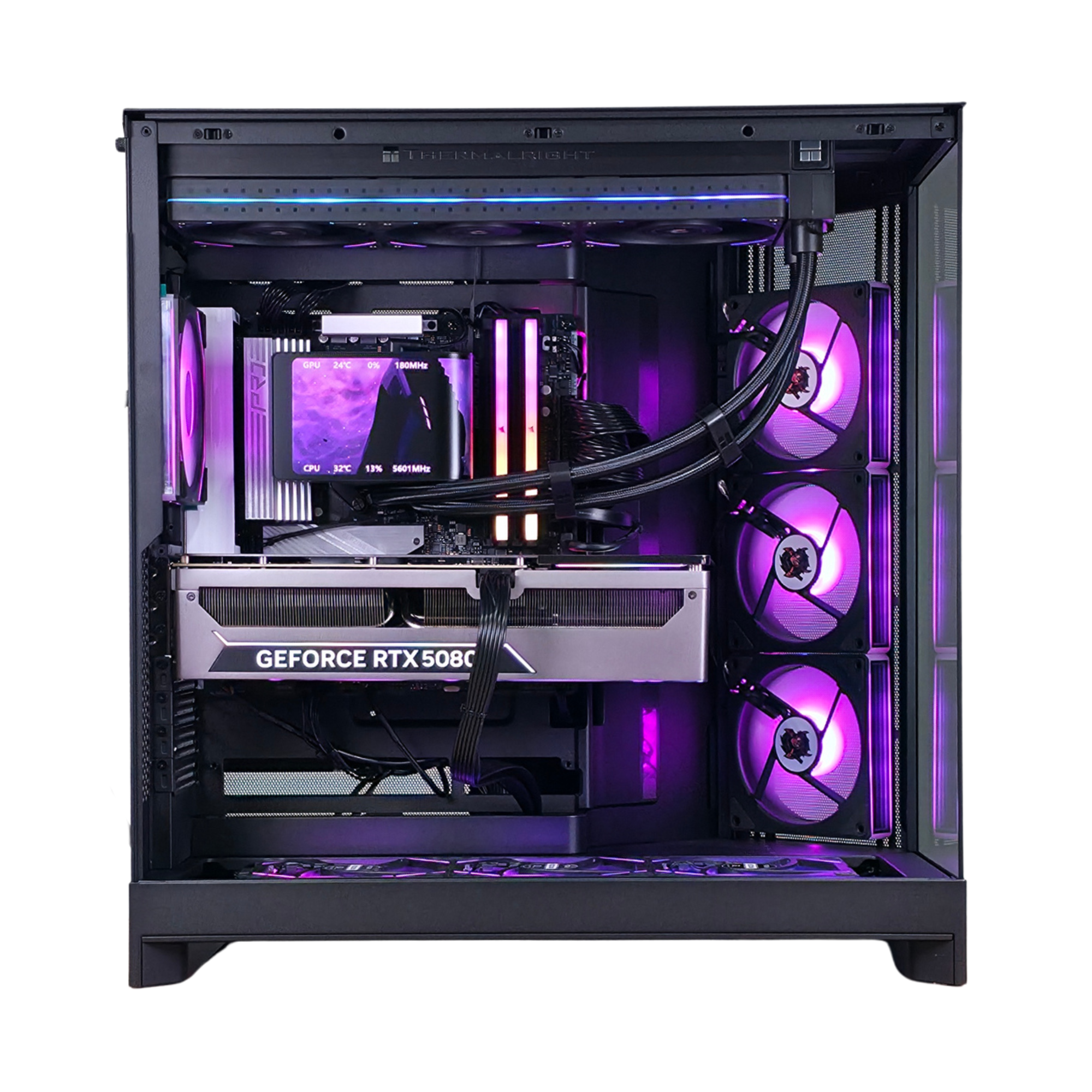 NEBULA Bespoke Builds Gaming PC – AMD Ryzen 9 9900X3D 12-Core 5.5GHz, NVIDIA GeForce RTX 5070 12GB, 32GB DDR5 RAM, 2TB NVMe SSD, NZXT H9 Flow, AMOLED 360mm Cooler, Windows 11 Pro, Prebuilt Gaming Desktop Computer