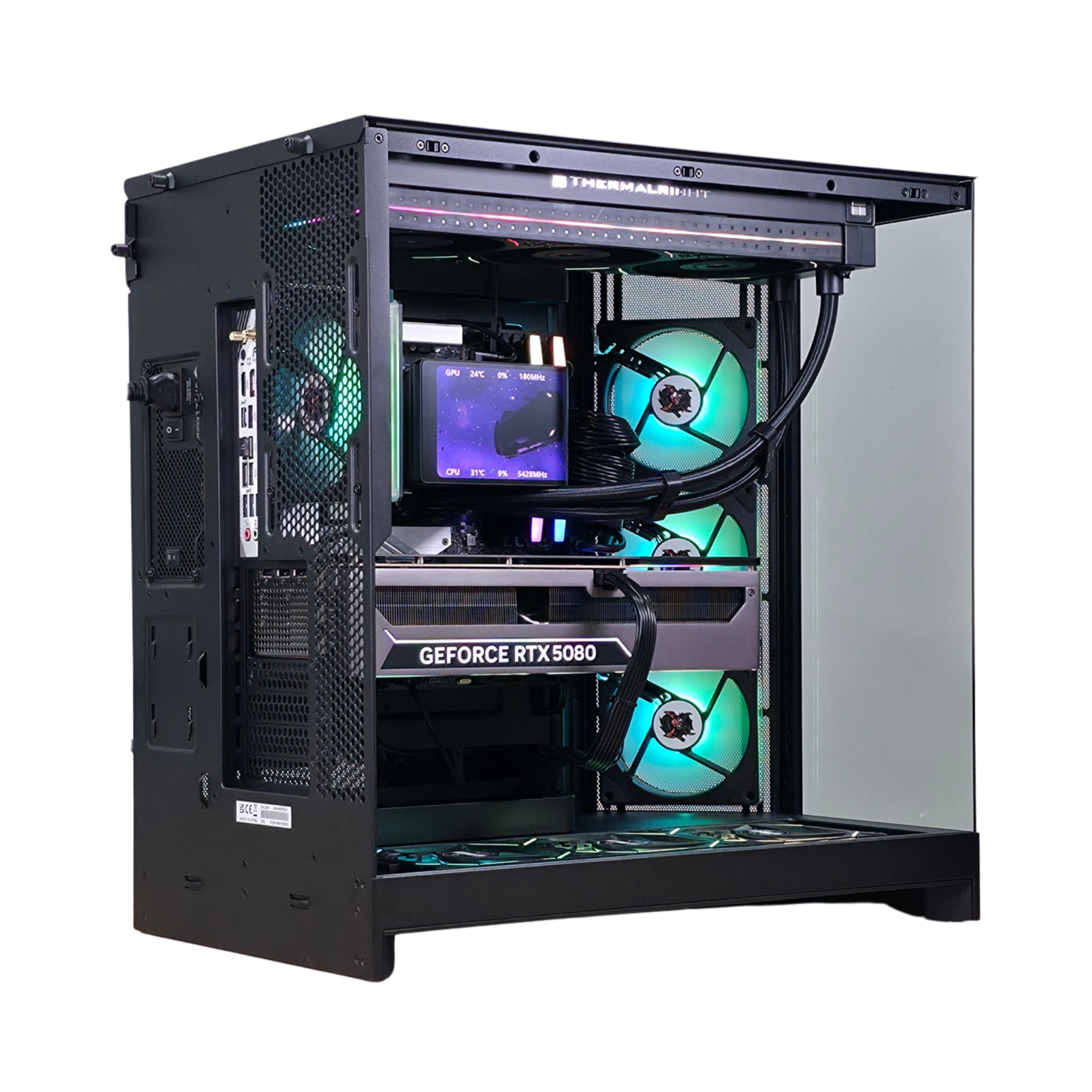 NEBULA Bespoke Builds Gaming PC – AMD Ryzen 9 9900X3D 12-Core 5.5GHz, NVIDIA GeForce RTX 5070 12GB, 32GB DDR5 RAM, 2TB NVMe SSD, NZXT H9 Flow, AMOLED 360mm Cooler, Windows 11 Pro, Prebuilt Gaming Desktop Computer