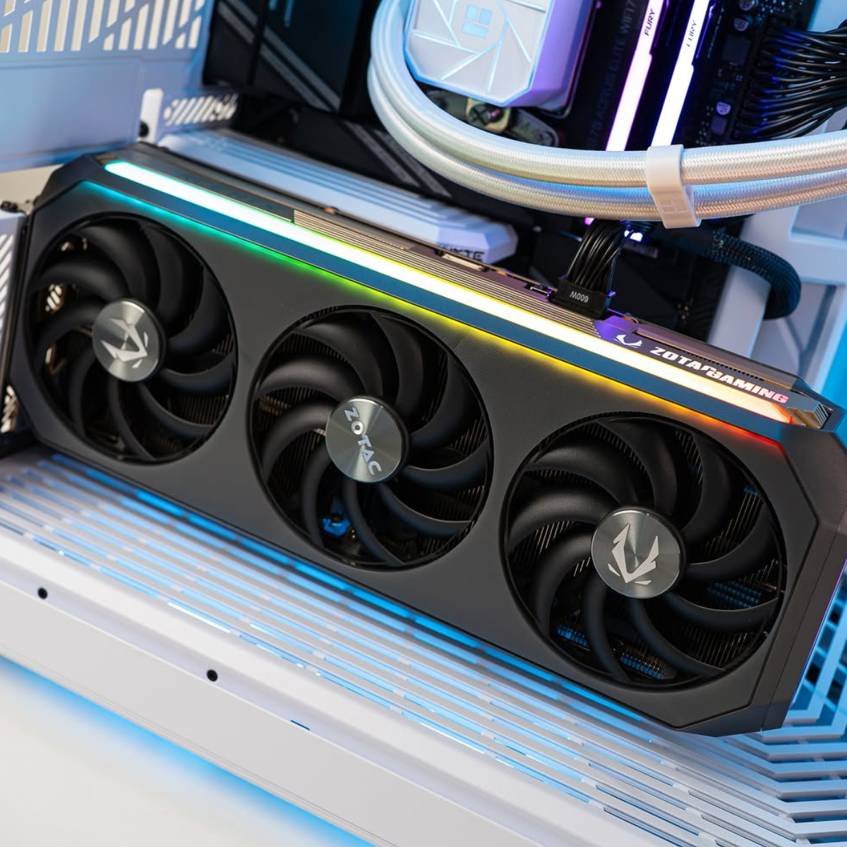 Bespoke Snow White PC - Ryzen 7 7800X3D - RTX 5070 - 32GB DDR5 - 1TB SSD - 1250W Power Supply - VR Ready