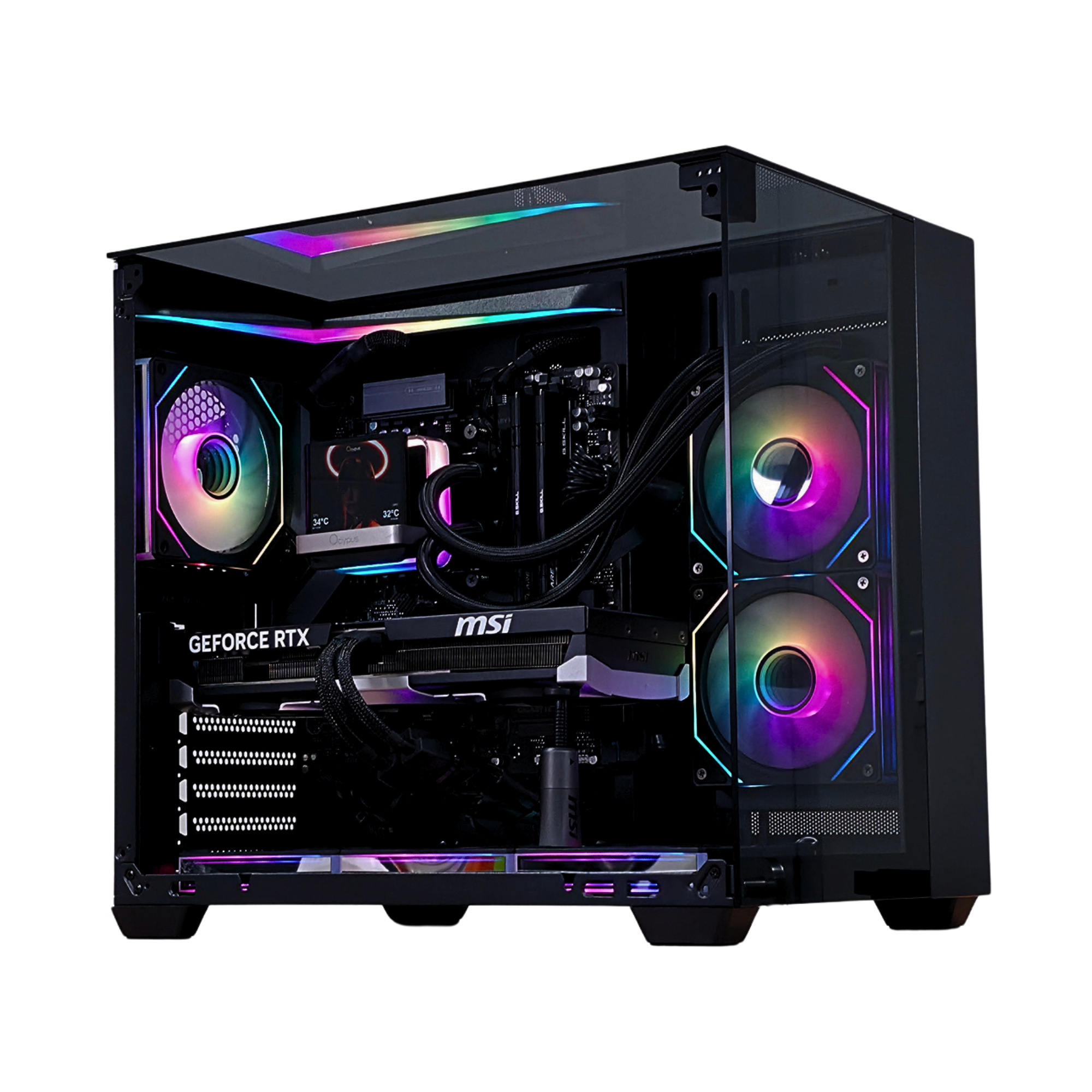 OPTIMUS Gaming PC – AMD Ryzen 7 9800X3D 8-Core 5.2GHz, NVIDIA GeForce RTX 5060 Ti 16GB GDDR7, 32GB DDR5 RAM, 1TB NVMe SSD, 240mm LCD Liquid Cooler, WiFi & Bluetooth, Windows 11 Pro, Prebuilt Gaming Desktop Computer