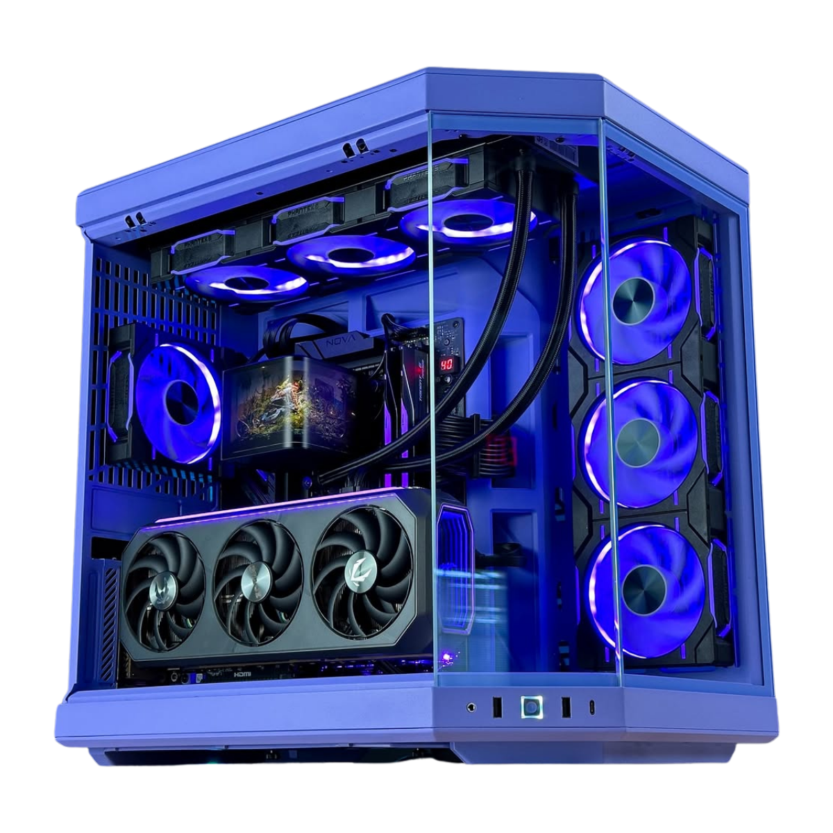 Bespoke Taro Milk Gaming PC - Ryzen 7 9700X - RTX 5070 - 32GB DDR5 - 1TB SSD - Hyte Y70 Taro Milk - Wifi & Bluetooth