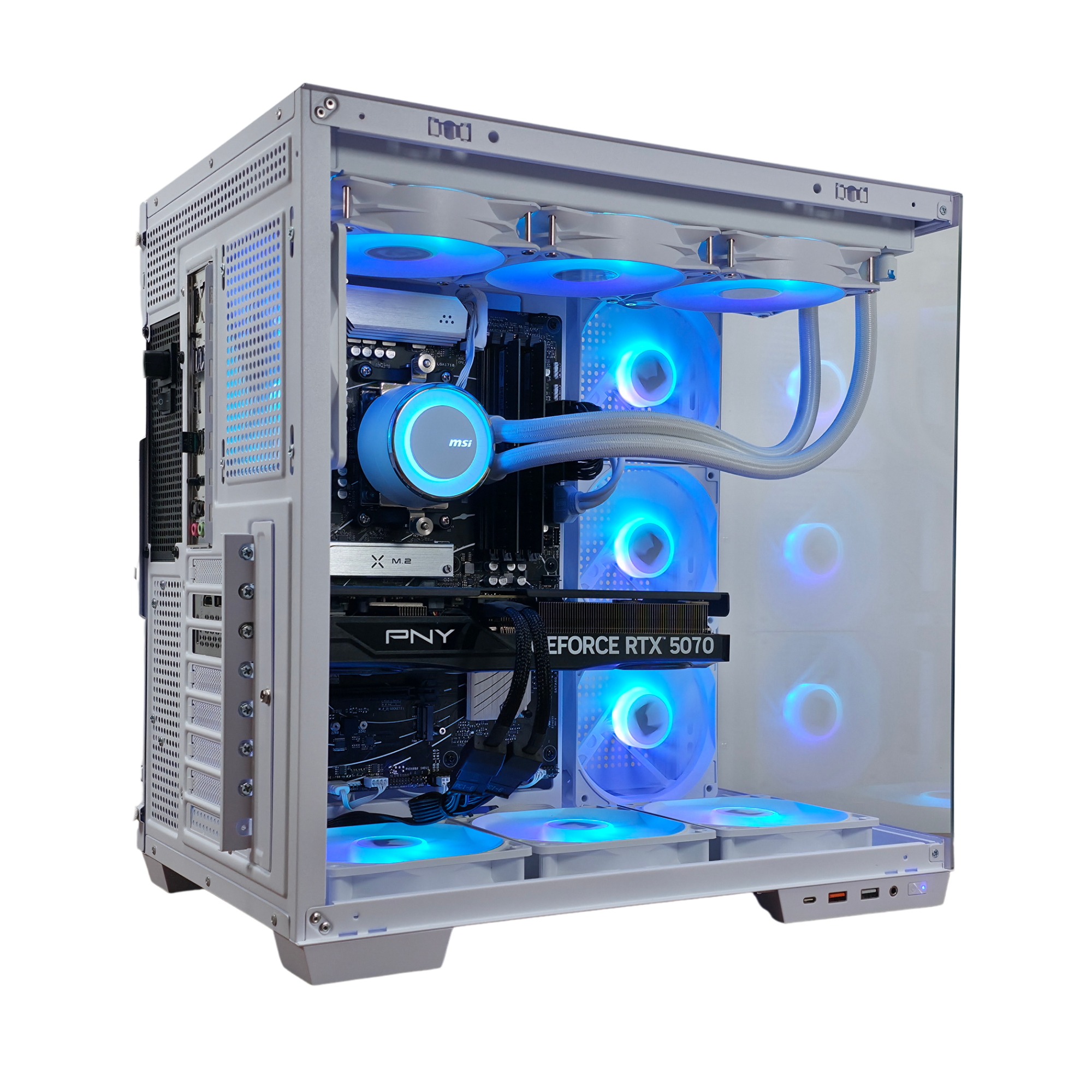 Bespoke Snow Gaming PC - Ryzen 7 7700X - RTX 5070 - 32GB DDR5 - 2TB SSD - VR Ready Gaming Desktop PC