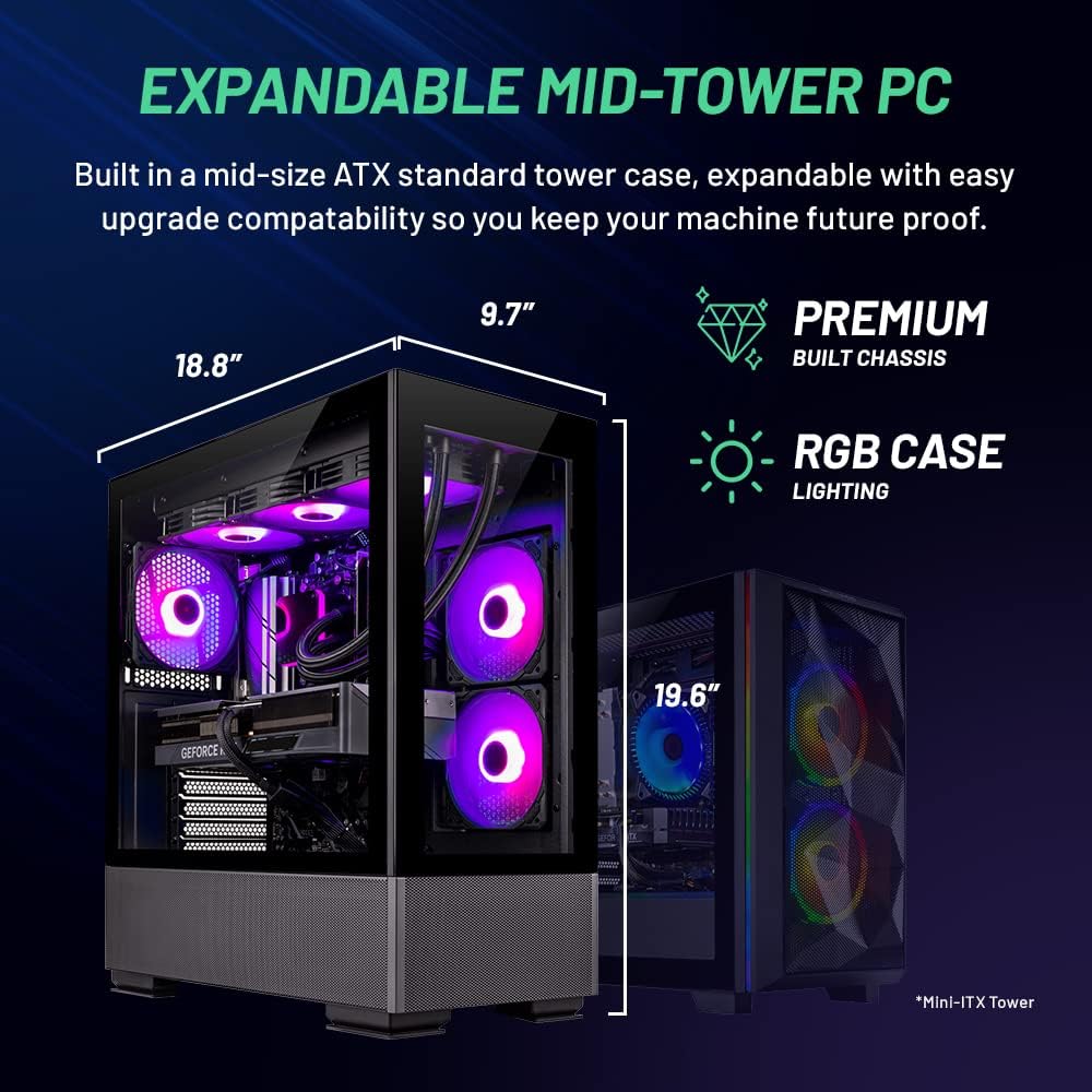 Bespoke Gaming PC | INTEL i9 13900K | RTX 4080 Super | 32GB DDR5 | 2TB M.2 SSD | 1200W Power Supply | AI & VR Ready