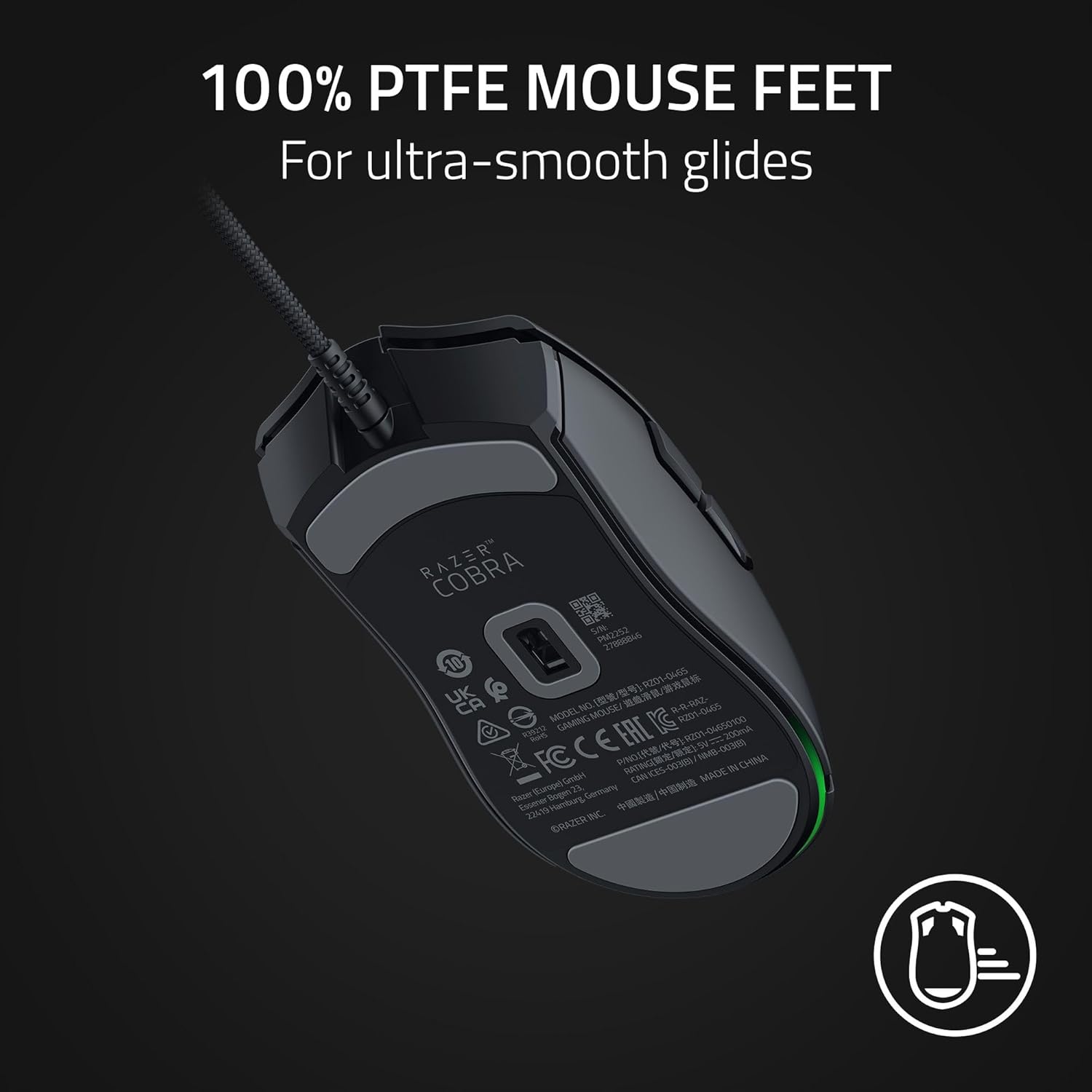 Razer Cobra Wired Gaming Mouse: 58g Lightweight Design