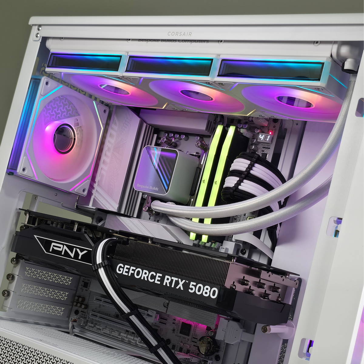Bespoke LUMEN Bespoke Gaming PC — AMD Ryzen 7 9800X3D, NVIDIA RTX 5080, 32GB DDR5, White Build