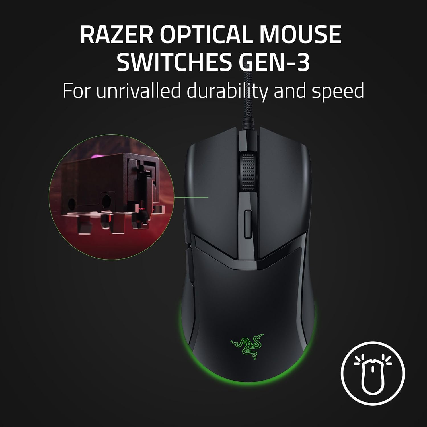 Razer Cobra Wired Gaming Mouse: 58g Lightweight Design