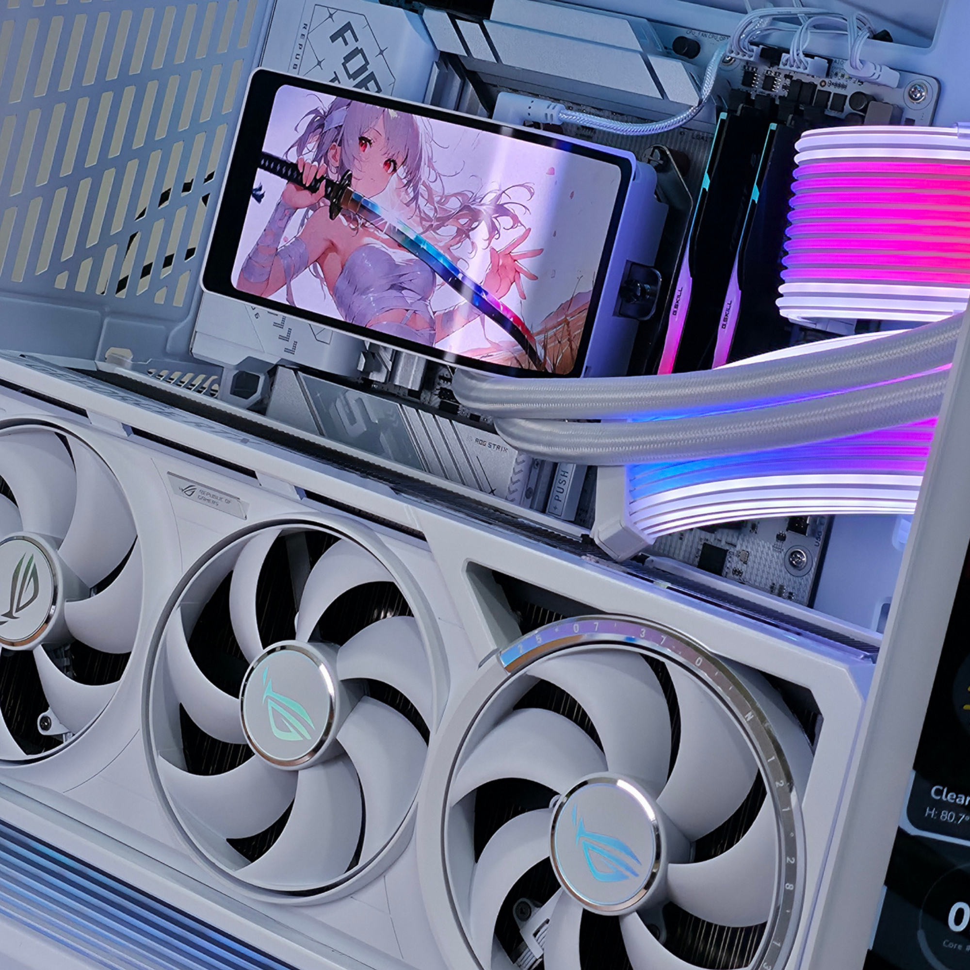 Bespoke Builds INFINITE Series White Edition – AMD Ryzen 7 9800X3D 8-Core 5.2GHz, NVIDIA GeForce RTX 5080 16GB GDDR7 White, 32GB DDR5 RAM, 2TB NVMe SSD, HYTE Y70 Touch Infinite White, LCD Cooler, Windows 11 Pro – Prebuilt Gaming Desktop Computer