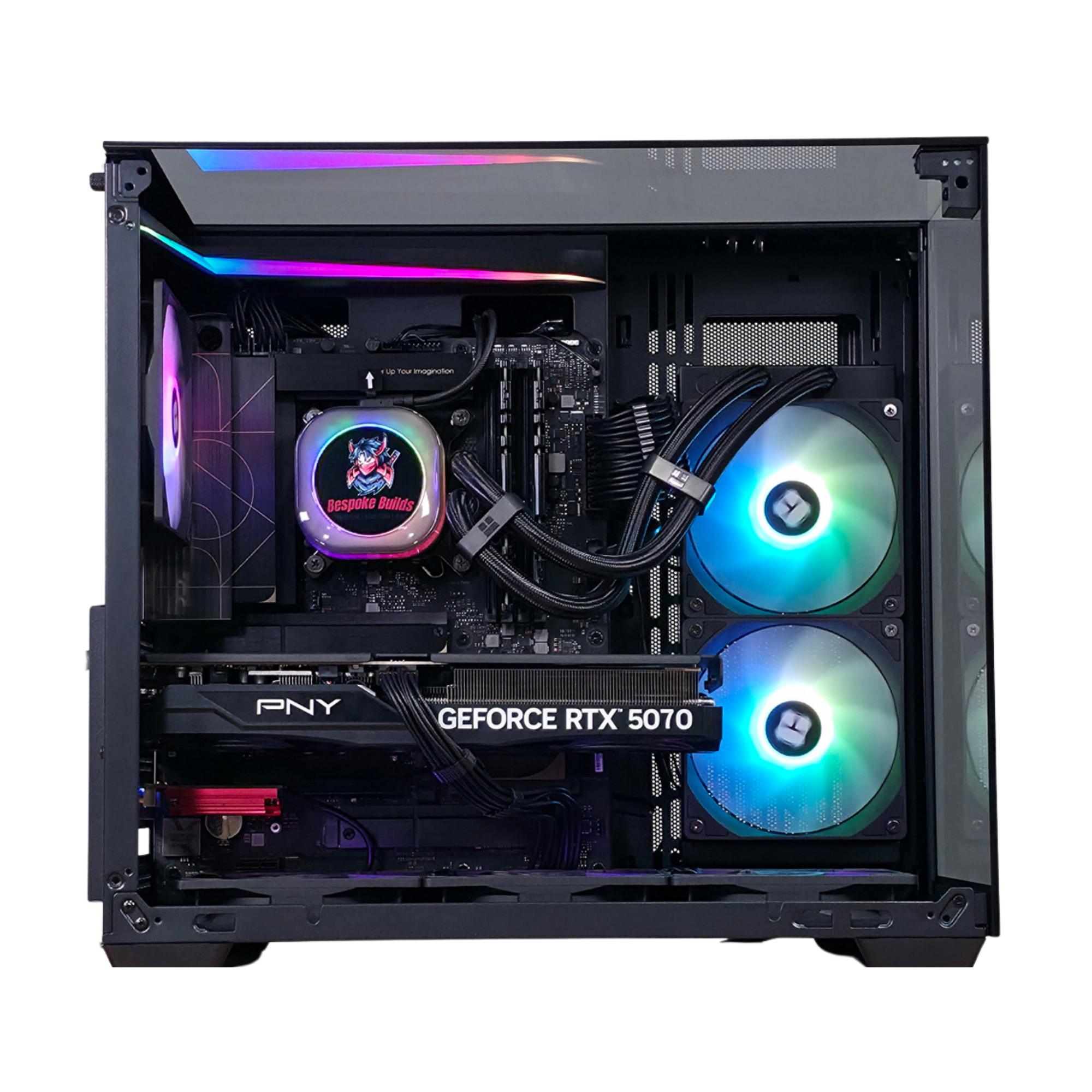 Bespoke Builds PULSE Gaming PC – Intel Core i9-14900, NVIDIA GeForce RTX 5070 12GB, 64GB DDR4 RAM, 2TB WD SN850X SSD, ASUS ProArt B760-Creator, Corsair LCD 240mm Cooler, Windows 11 Pro, RTX 5070 Ti & RTX 5080 Upgrades Available – Prebuilt Gaming Desktop