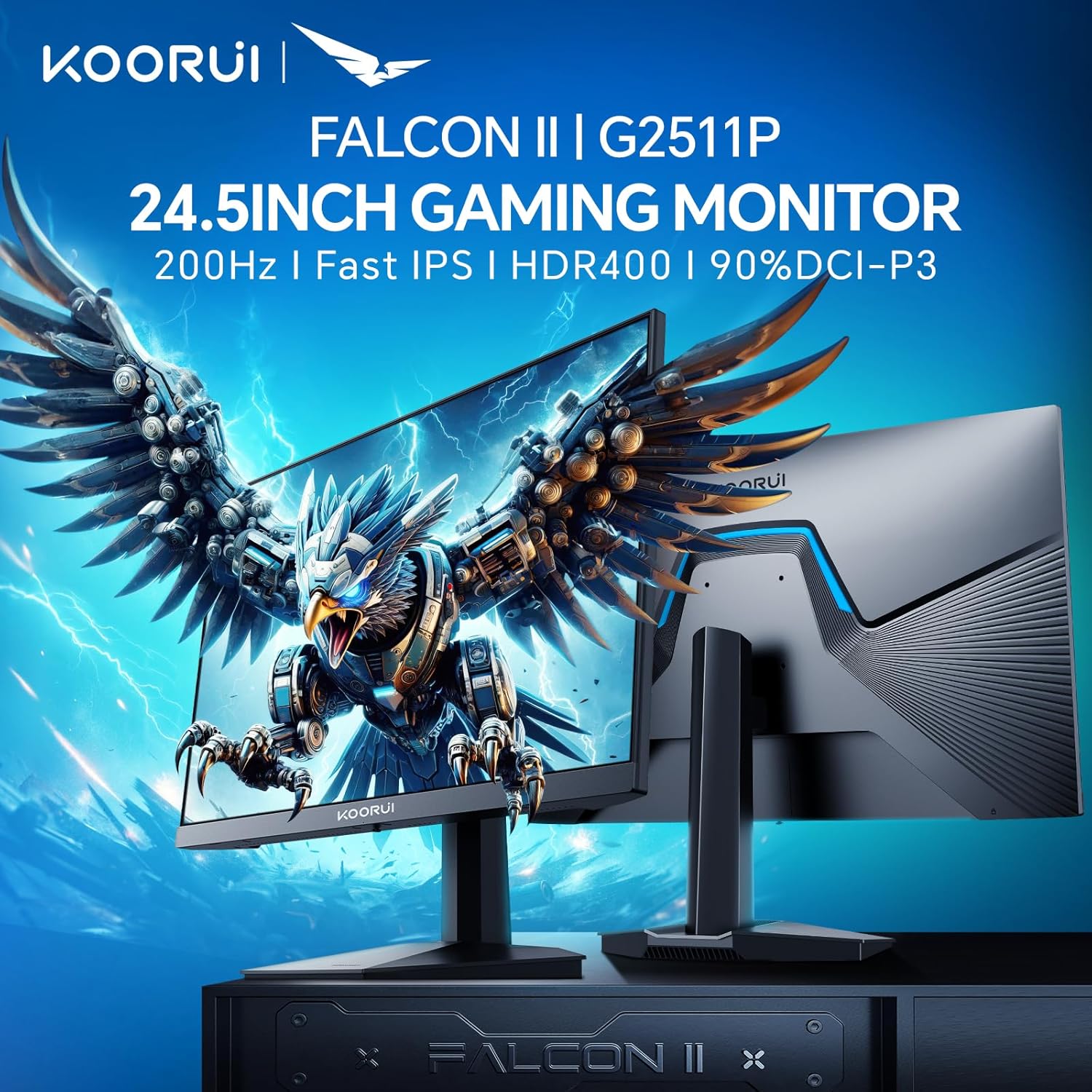 KOORUI 24.5'' 200Hz 1080p 1ms Gaming Monitor