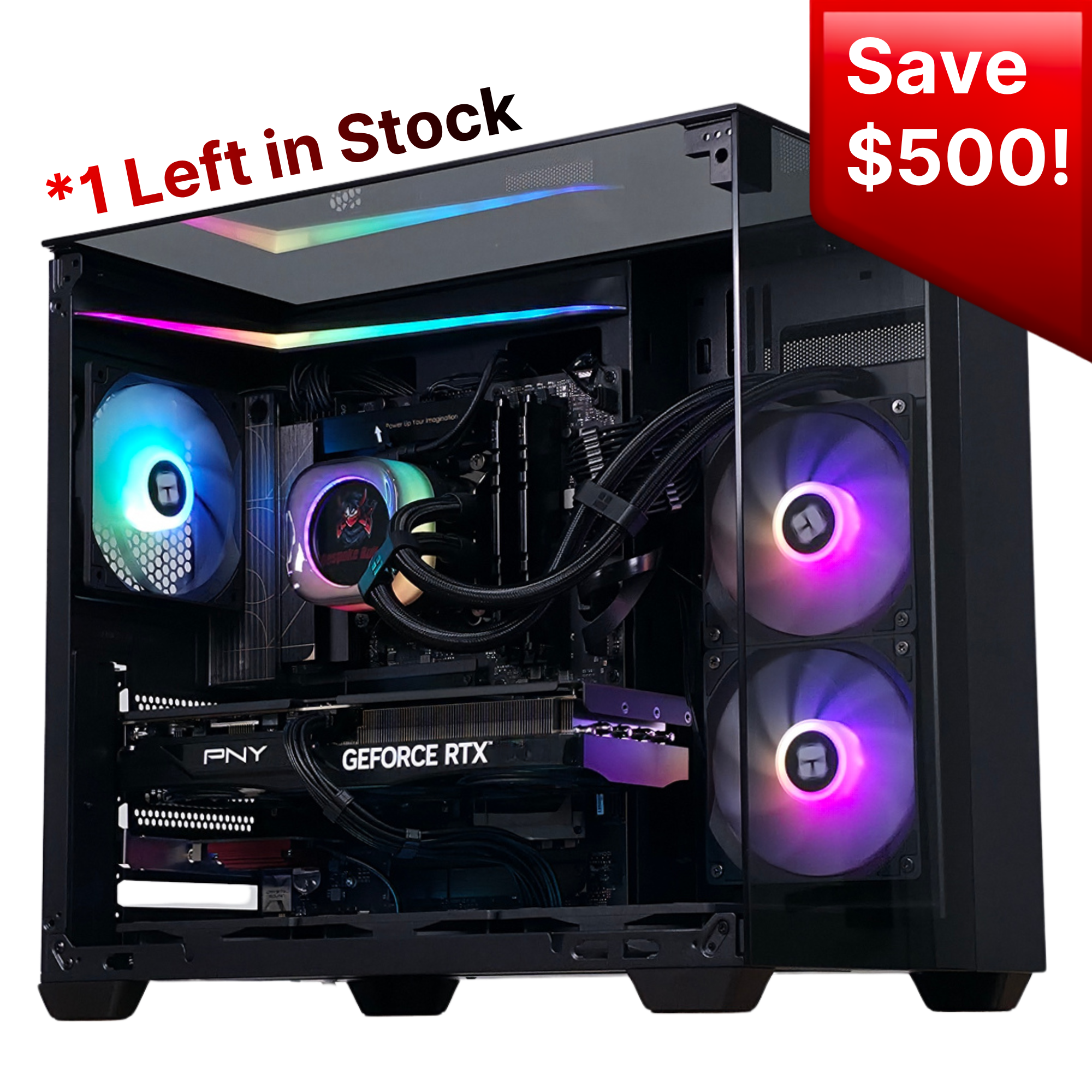 Bespoke Builds PULSE Gaming PC – Intel Core i9-14900, NVIDIA GeForce RTX 5070 12GB, 64GB DDR4 RAM, 2TB WD SN850X SSD, ASUS ProArt B760-Creator, Corsair LCD 240mm Cooler, Windows 11 Pro, RTX 5070 Ti & RTX 5080 Upgrades Available – Prebuilt Gaming Desktop