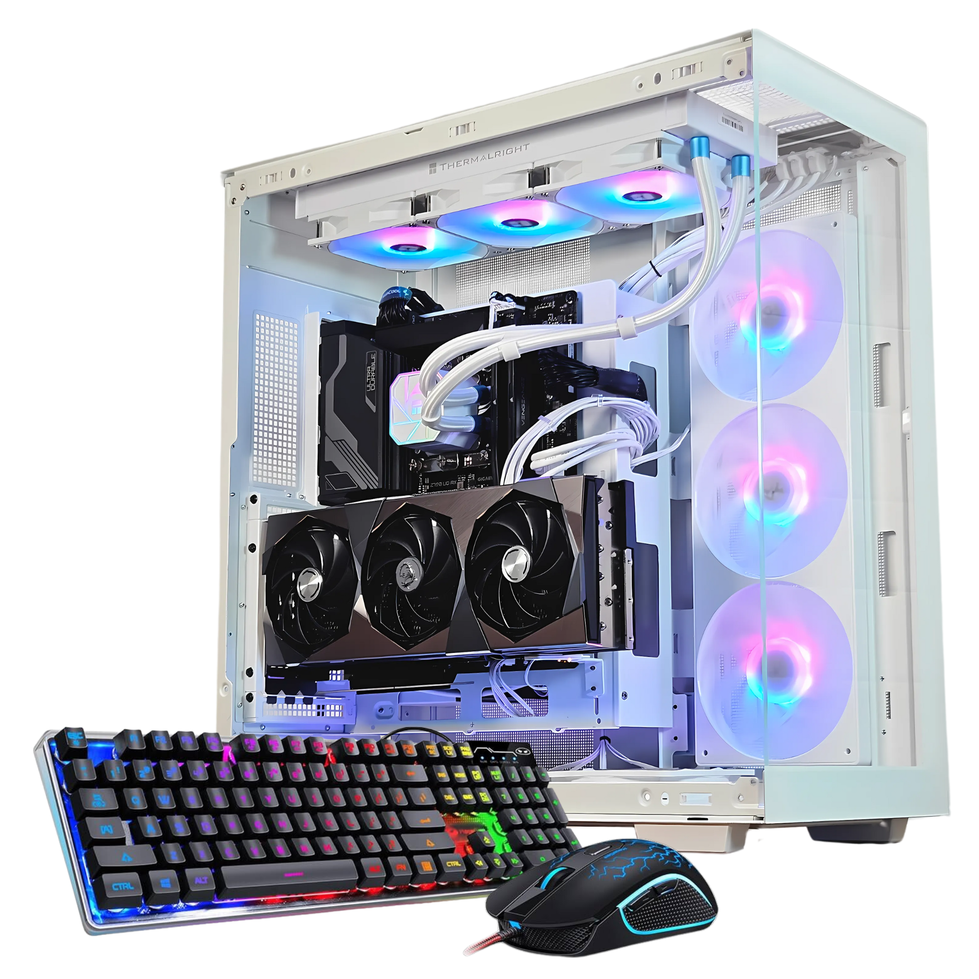 SnowFall Gaming PC | Intel i9 14th | RTX 4080 Super | 32GB DDR5 | 2TB M.2 SSD + Gaming Keyboard & Mouse